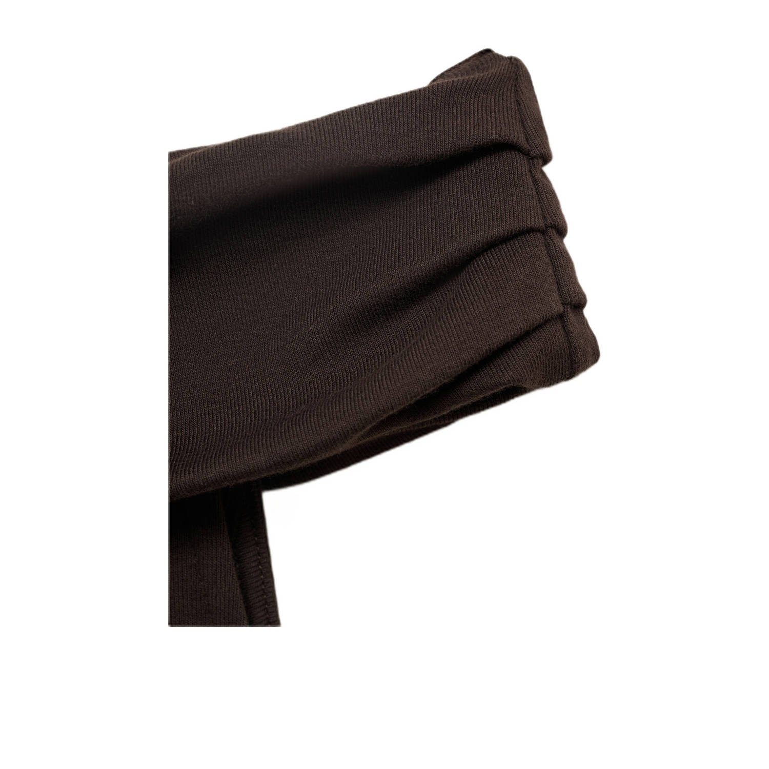 Mango off shoulder jurk donkerbruin