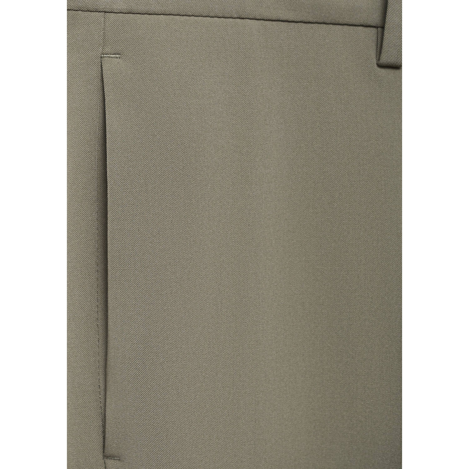 Mango Man slim pantalon grijsgroen