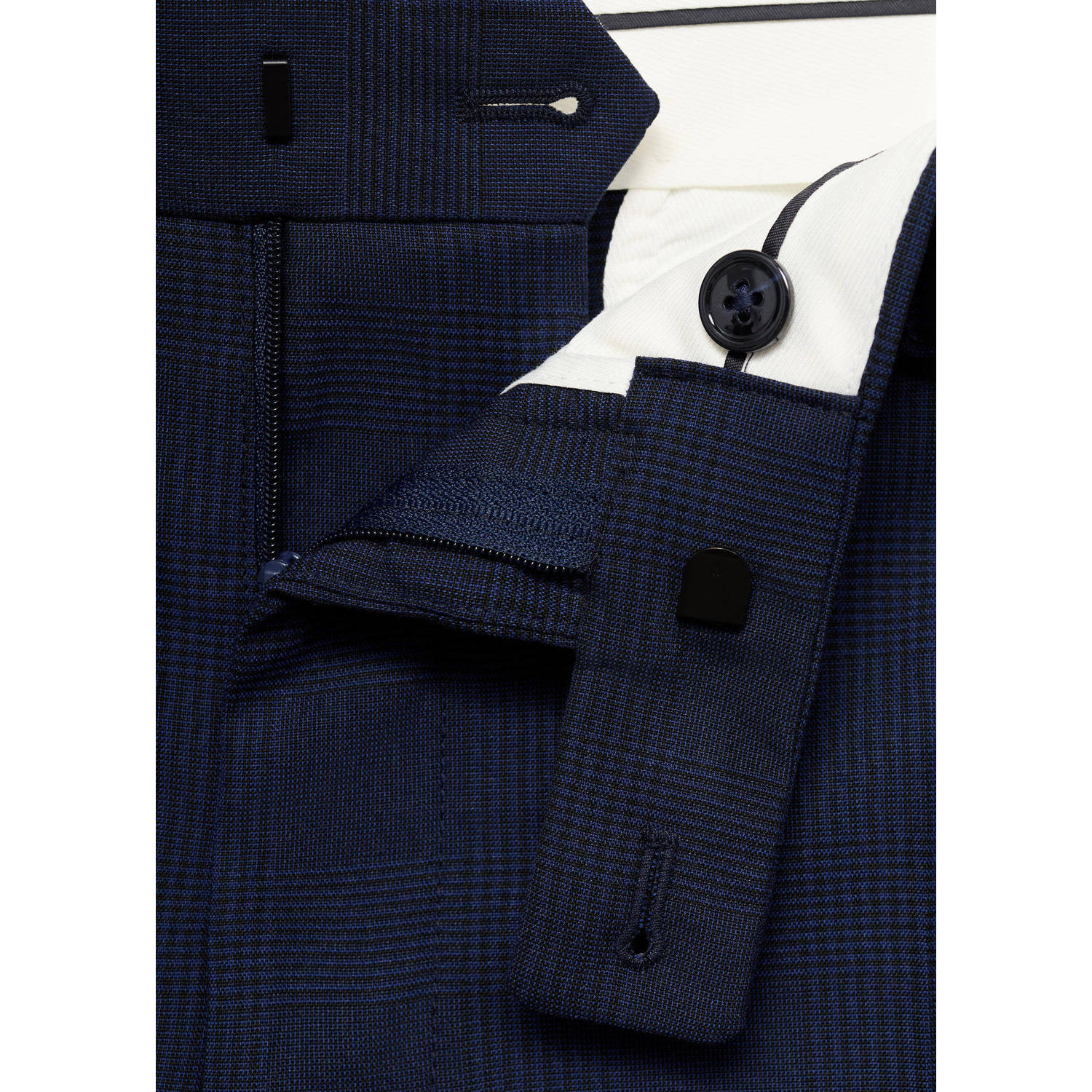 Mango Man slim pantalon donkerblauw