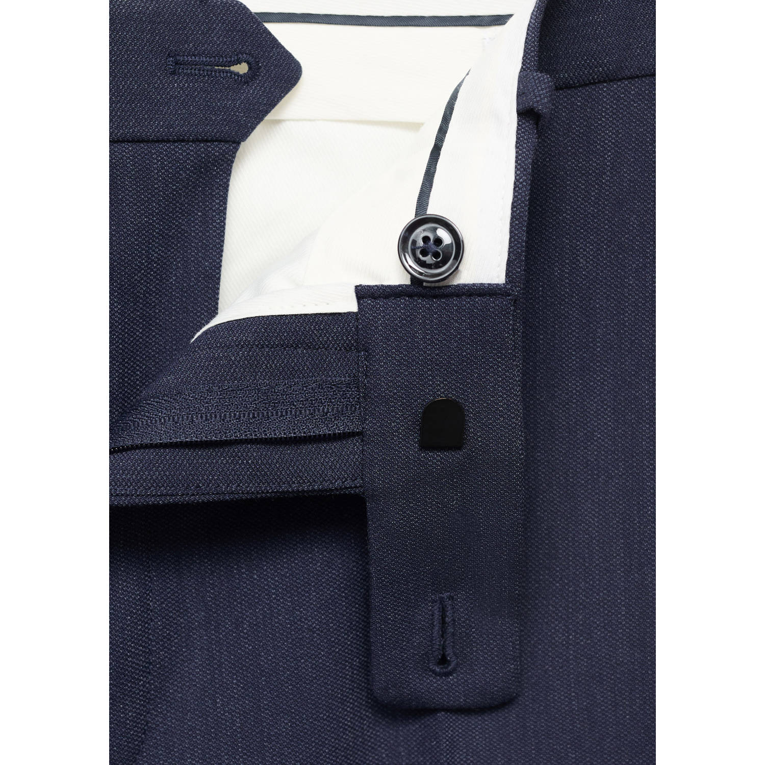 Mango Man slim pantalon donkerblauw