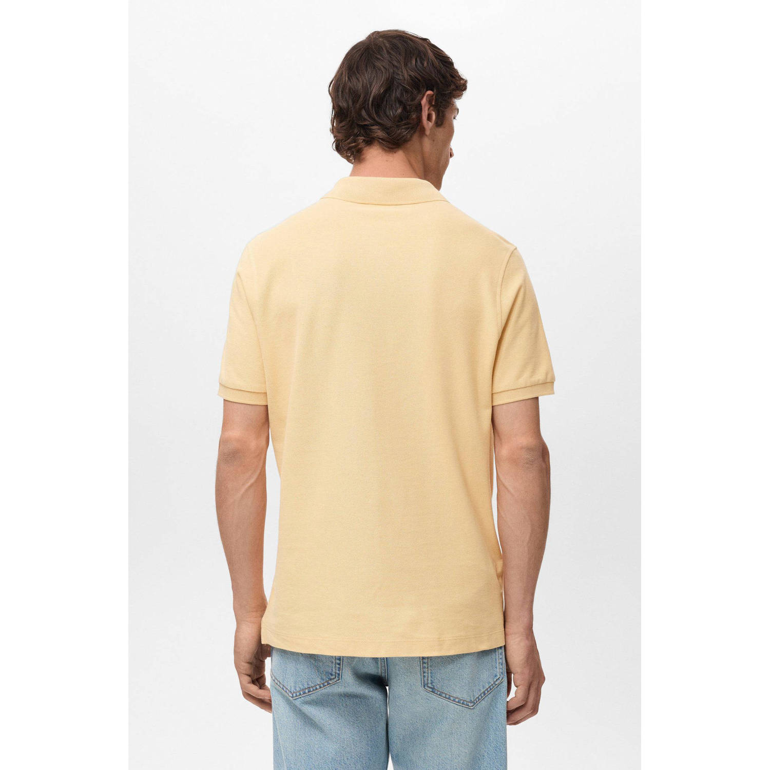 Mango Man regular polo geel