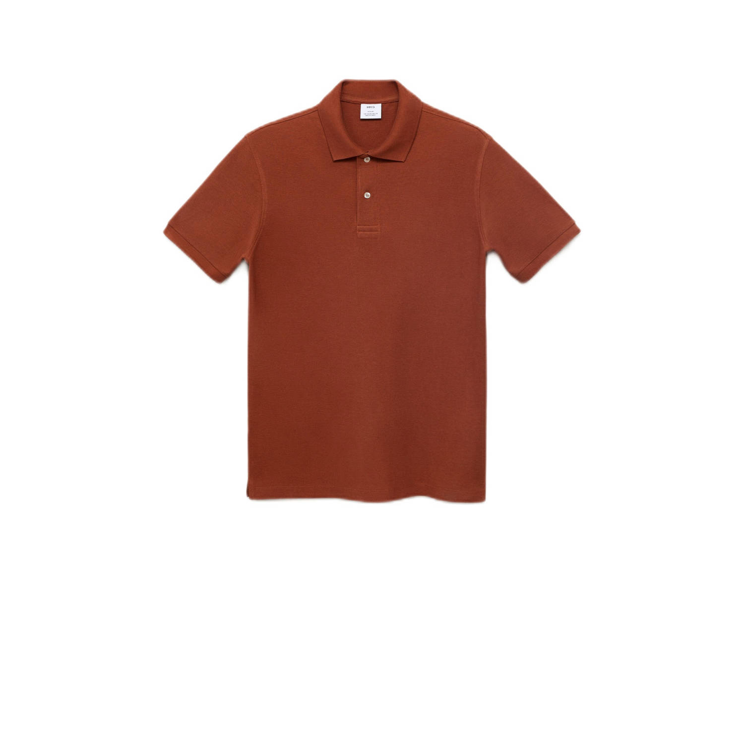 Mango Man regular polo roodbruin