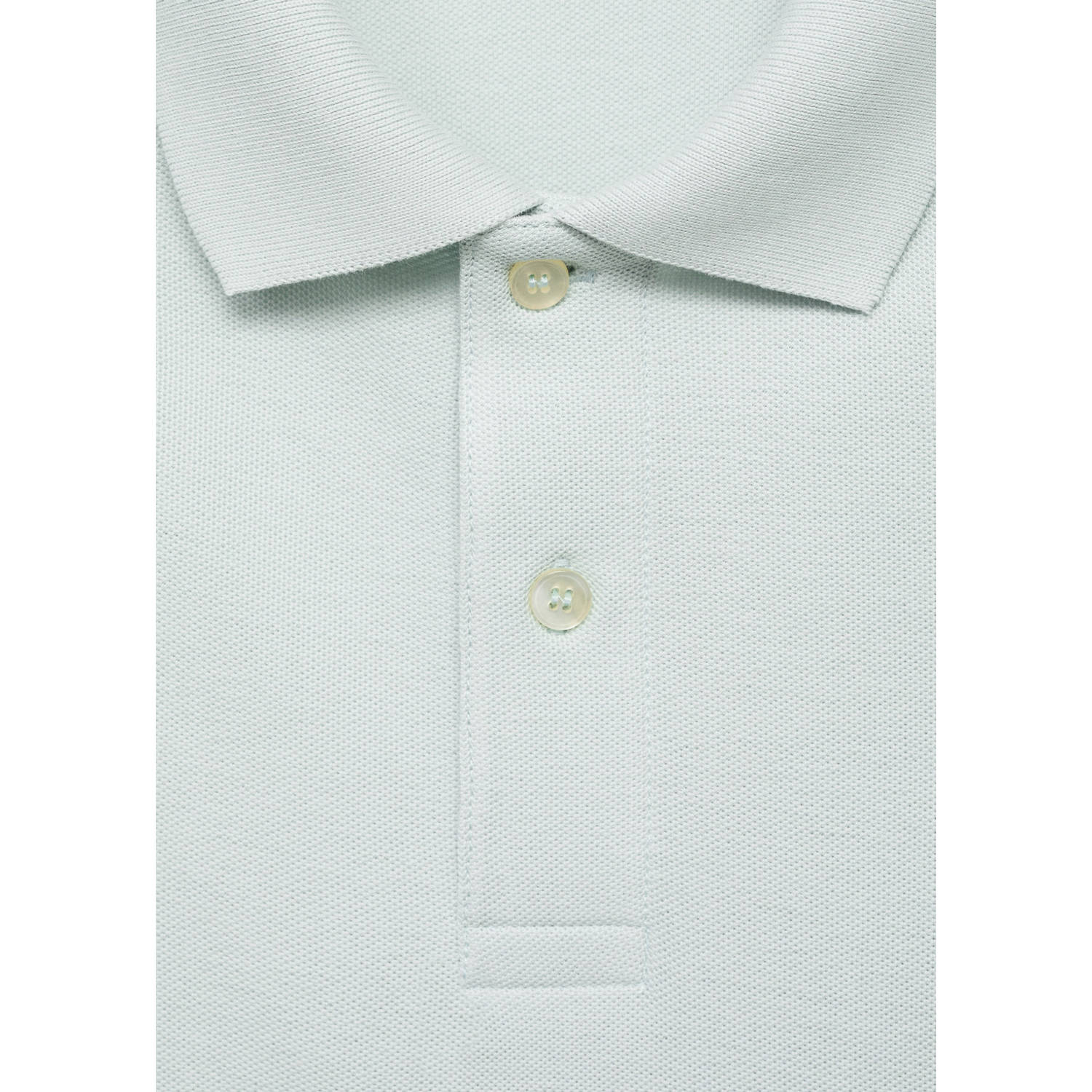 Mango Man regular polo lichtblauw