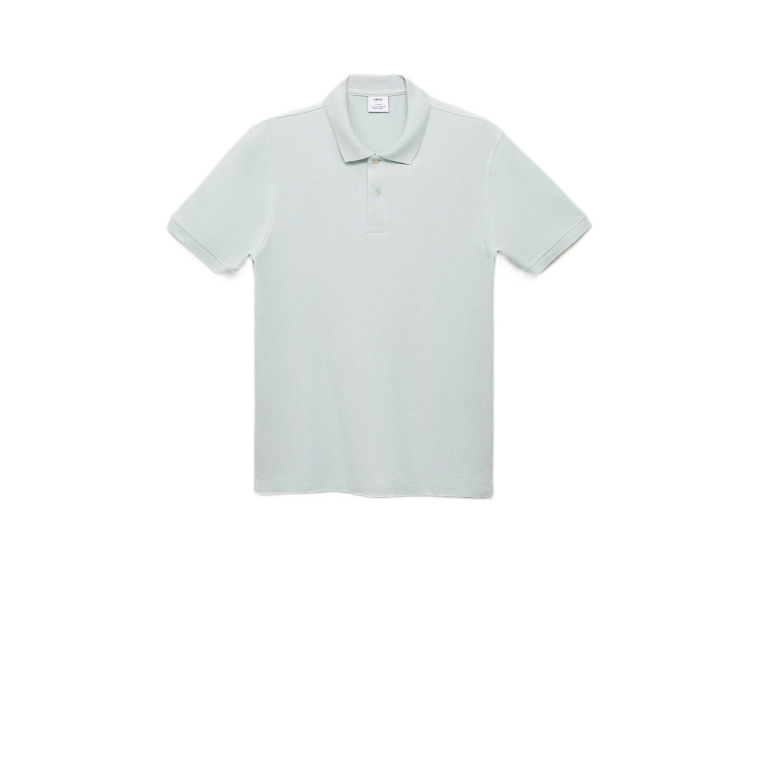 Mango Man regular polo lichtblauw