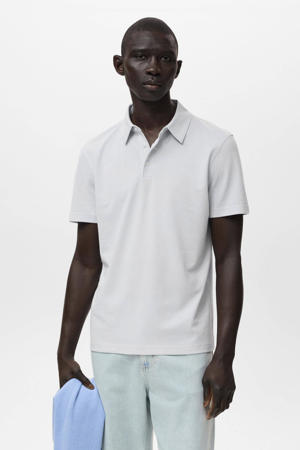 slim polo lichtgrijs
