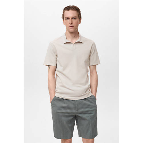 Mango Man slim polo beige afbeelding