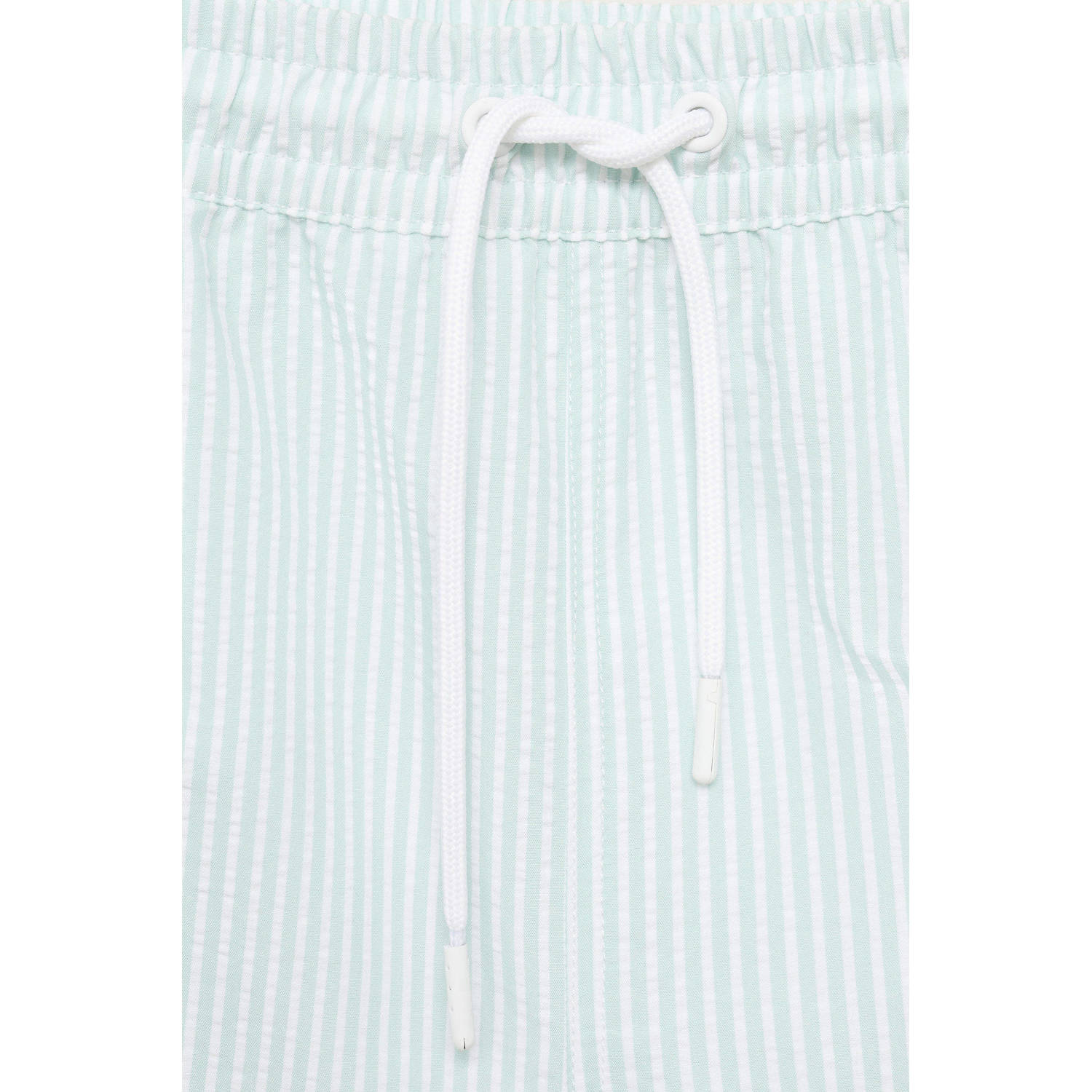 Mango Man seersucker zwemshort lichtblauw wit