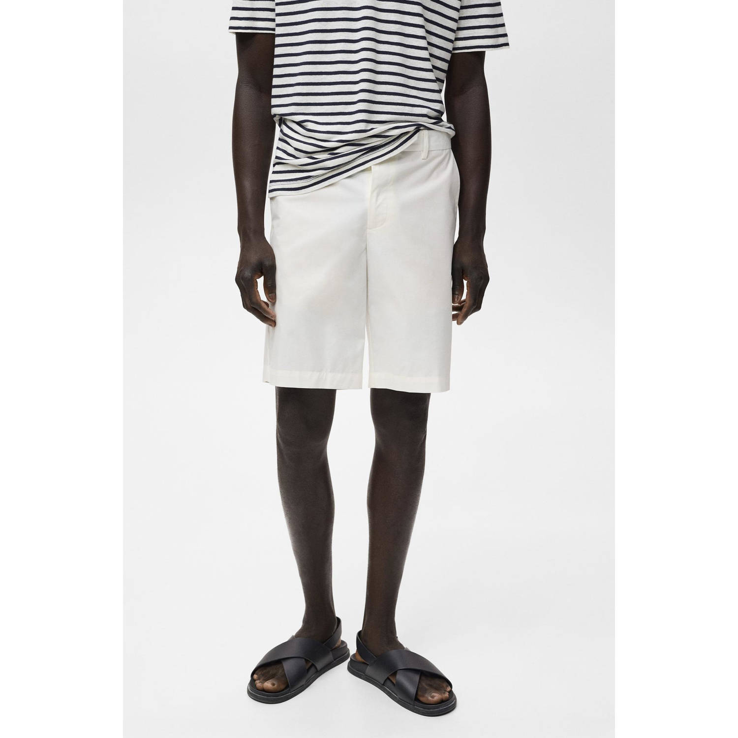Mango Man slim chino short ecru