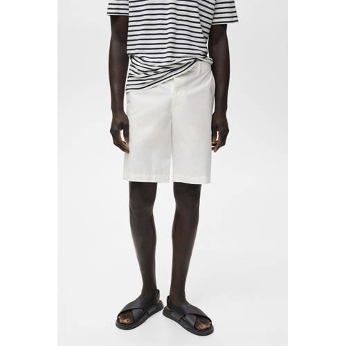 Mango Man slim chino short ecru afbeelding