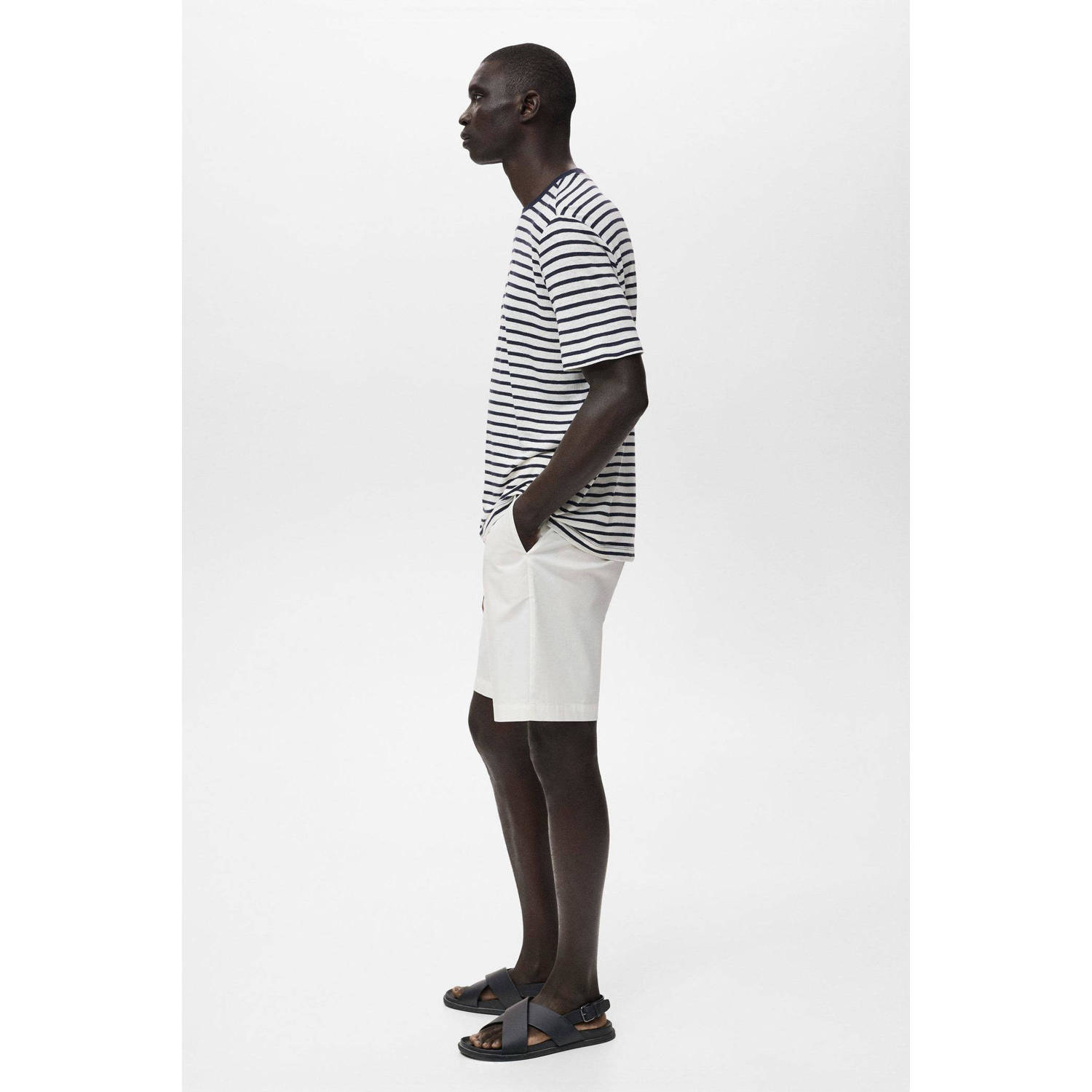 Mango Man slim chino short ecru