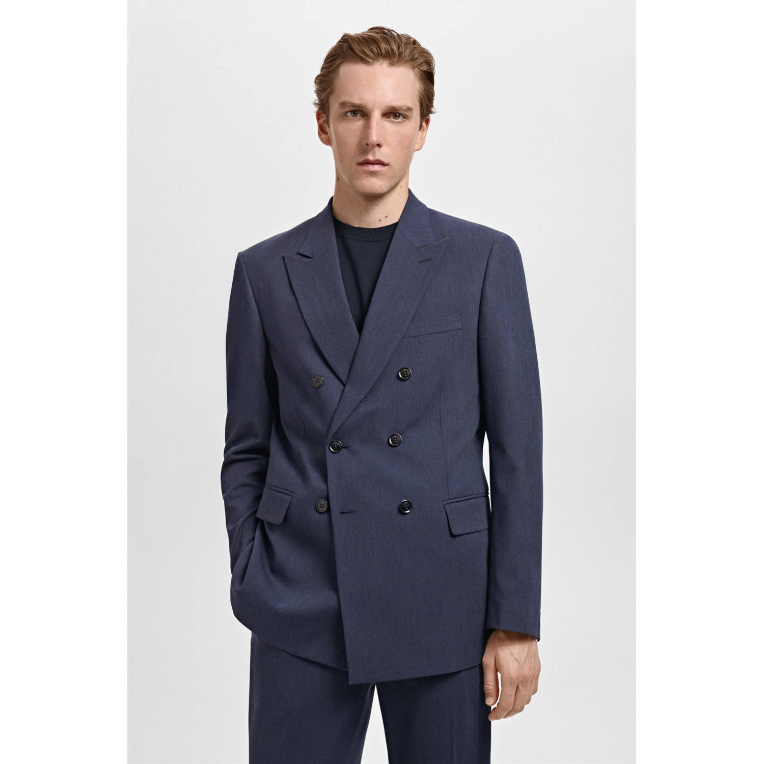 Mango Man colbert donkerblauw