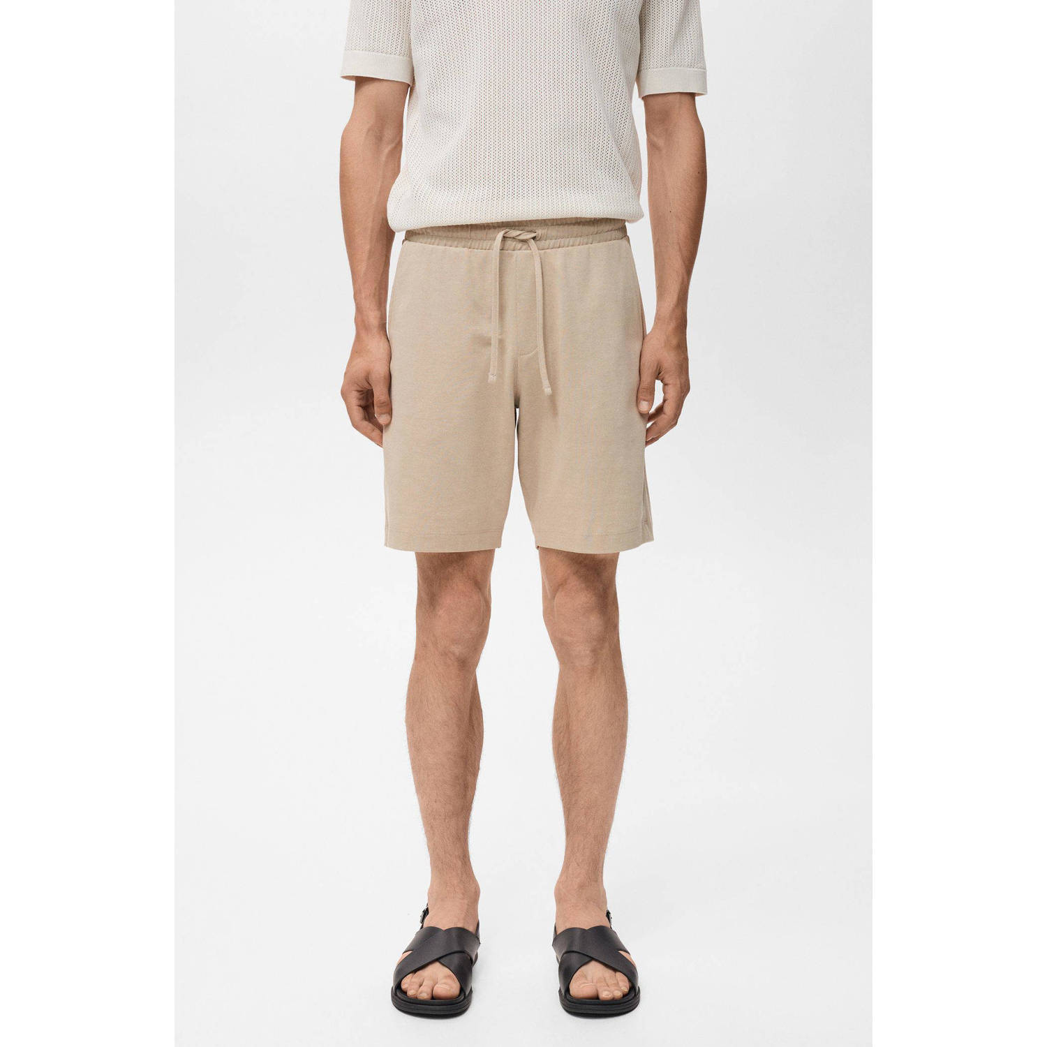 Mango Man regular sweatshort beige