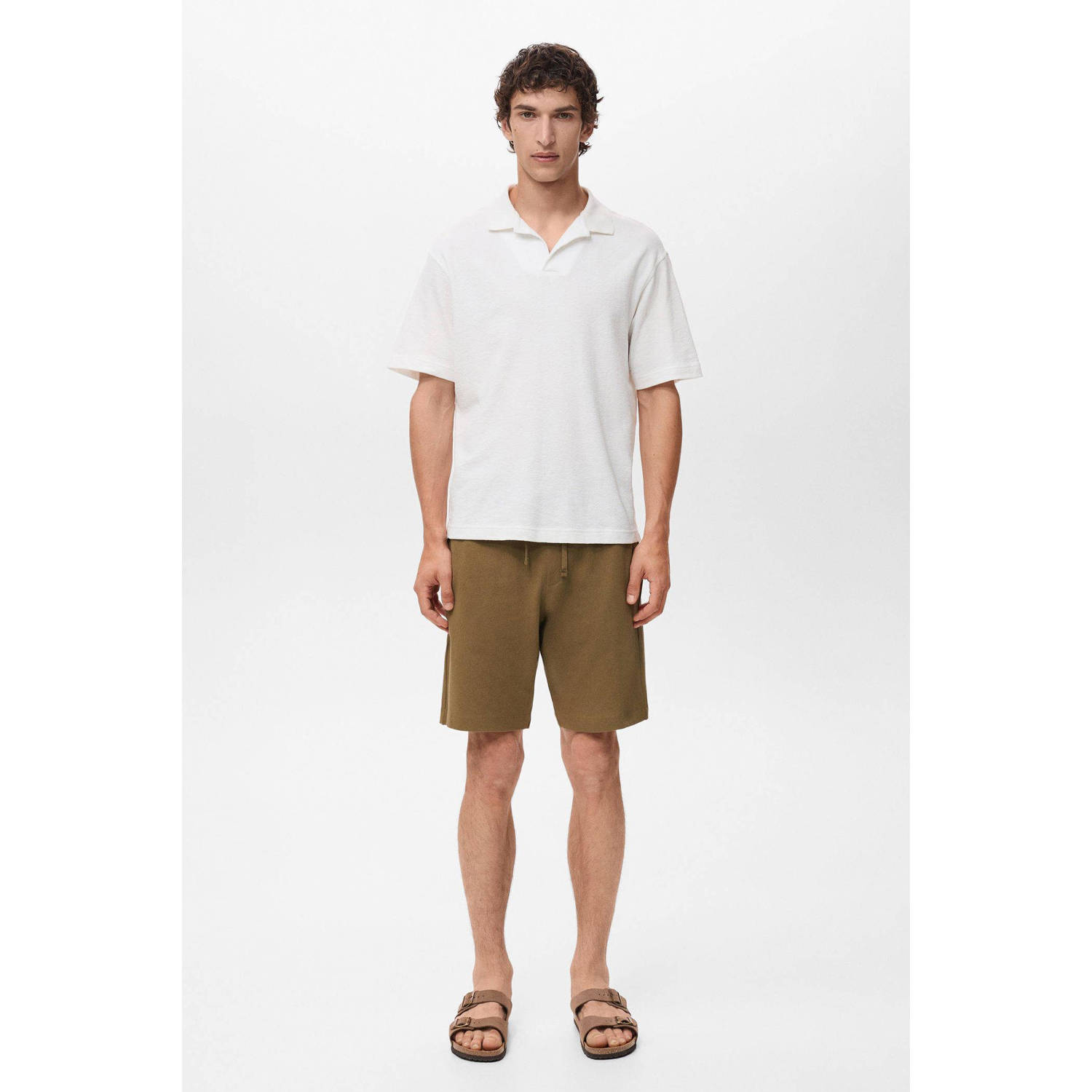 Mango Man regular sweatshort kaki
