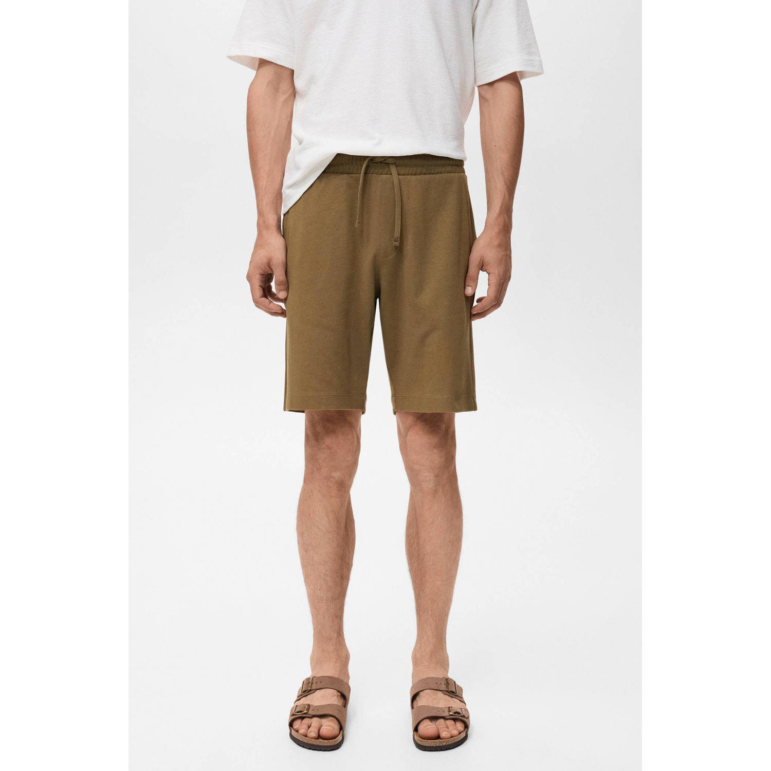 Mango Man regular sweatshort kaki
