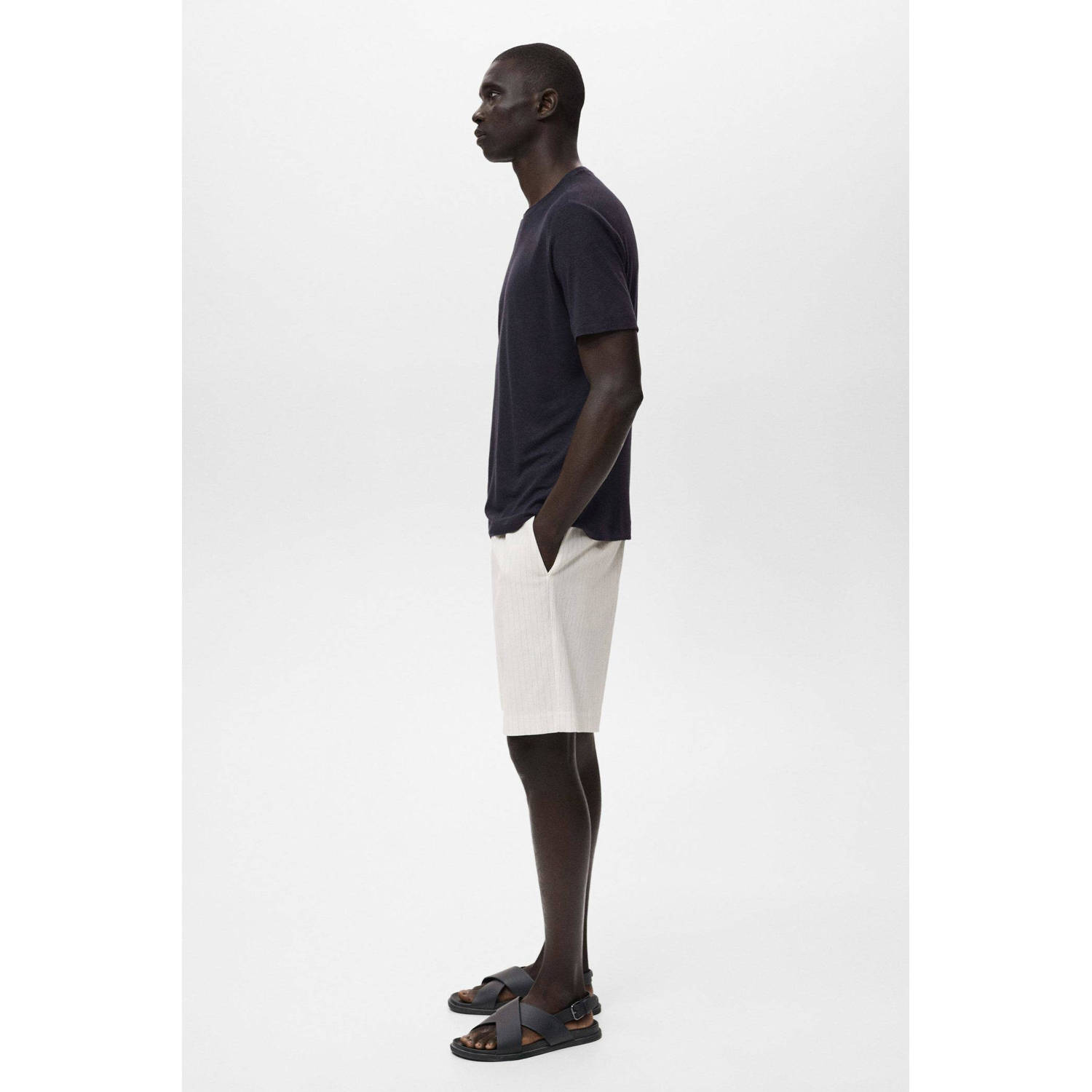 Mango Man loose chino short ecru
