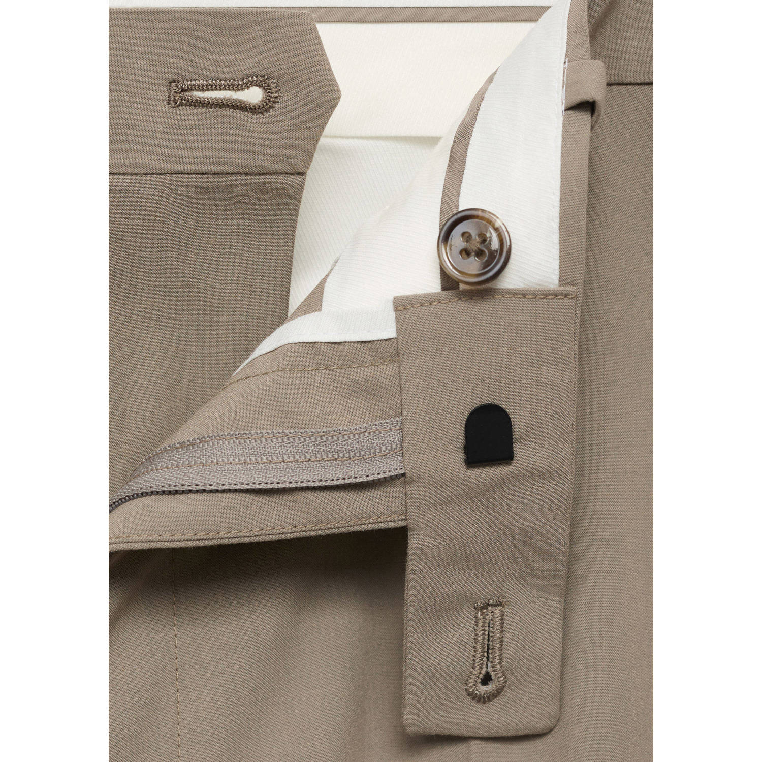 Mango Man slim pantalon taupe
