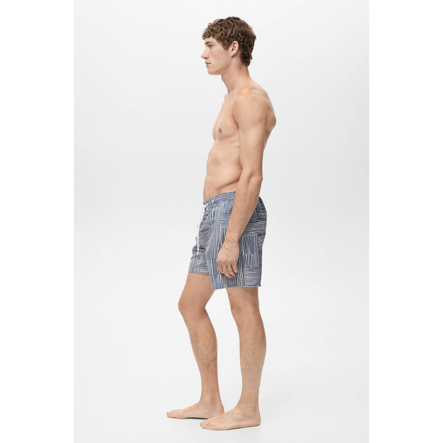 Mango Man zwemshort blauw wit