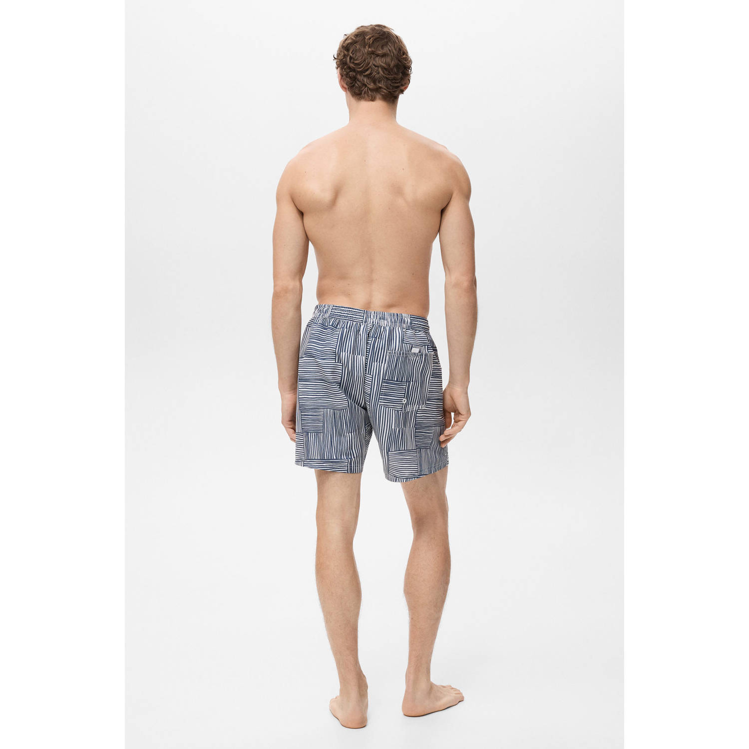 Mango Man zwemshort blauw wit