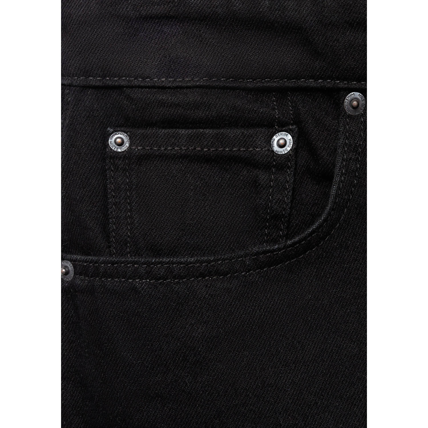 Mango Man denim straight short antraciet