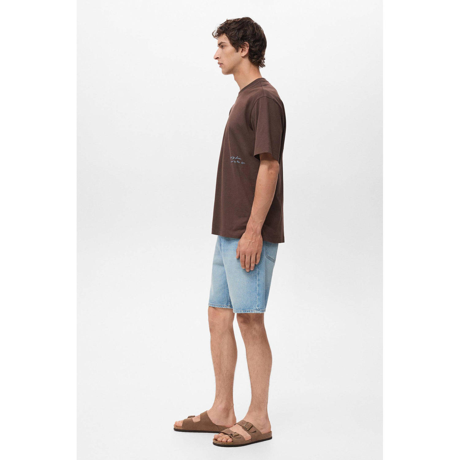 Mango Man T-shirt bruin