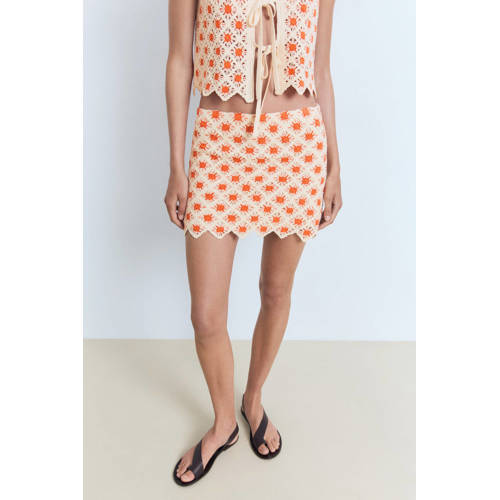 Mango mini rok oranje afbeelding