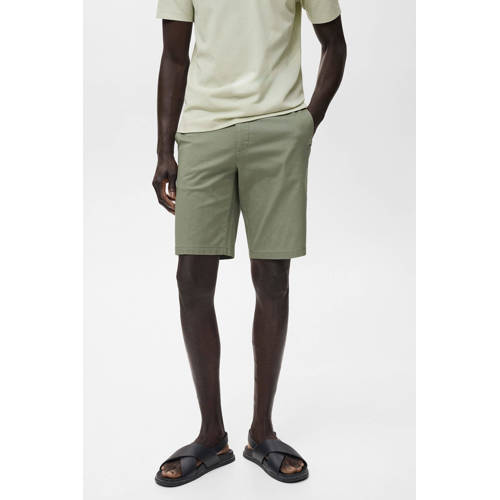 Mango Man regular chino short groen afbeelding