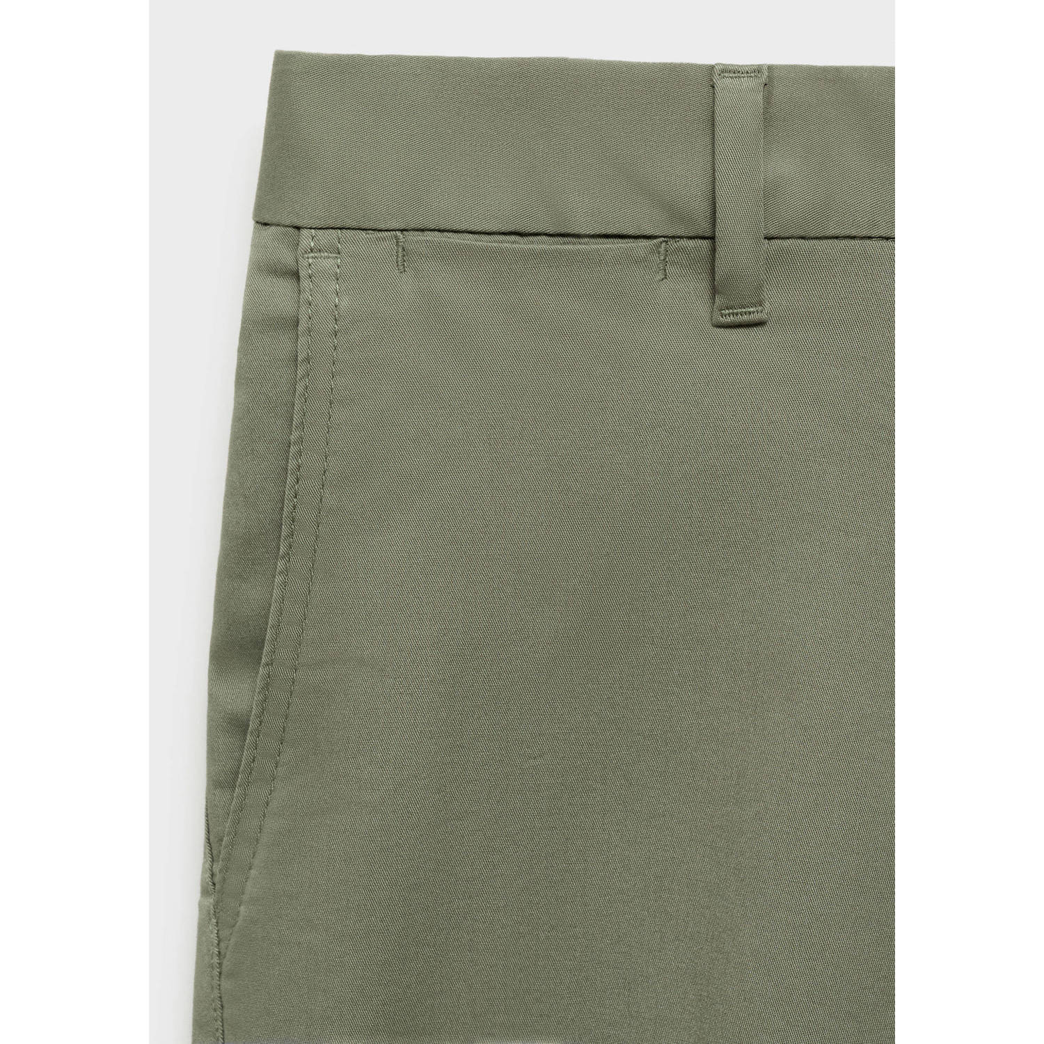 Mango Man regular chino short groen