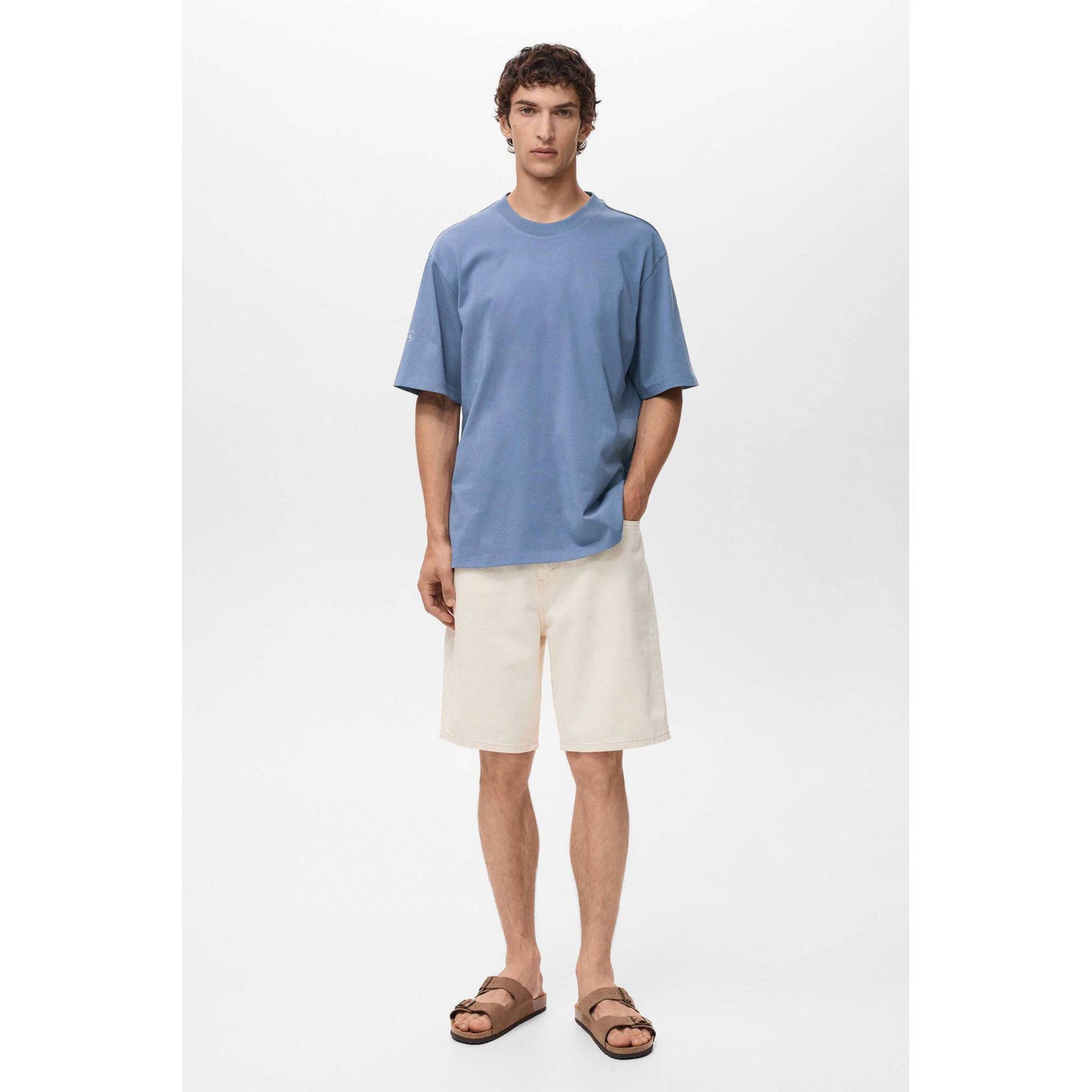 Mango Man T-shirt blauw
