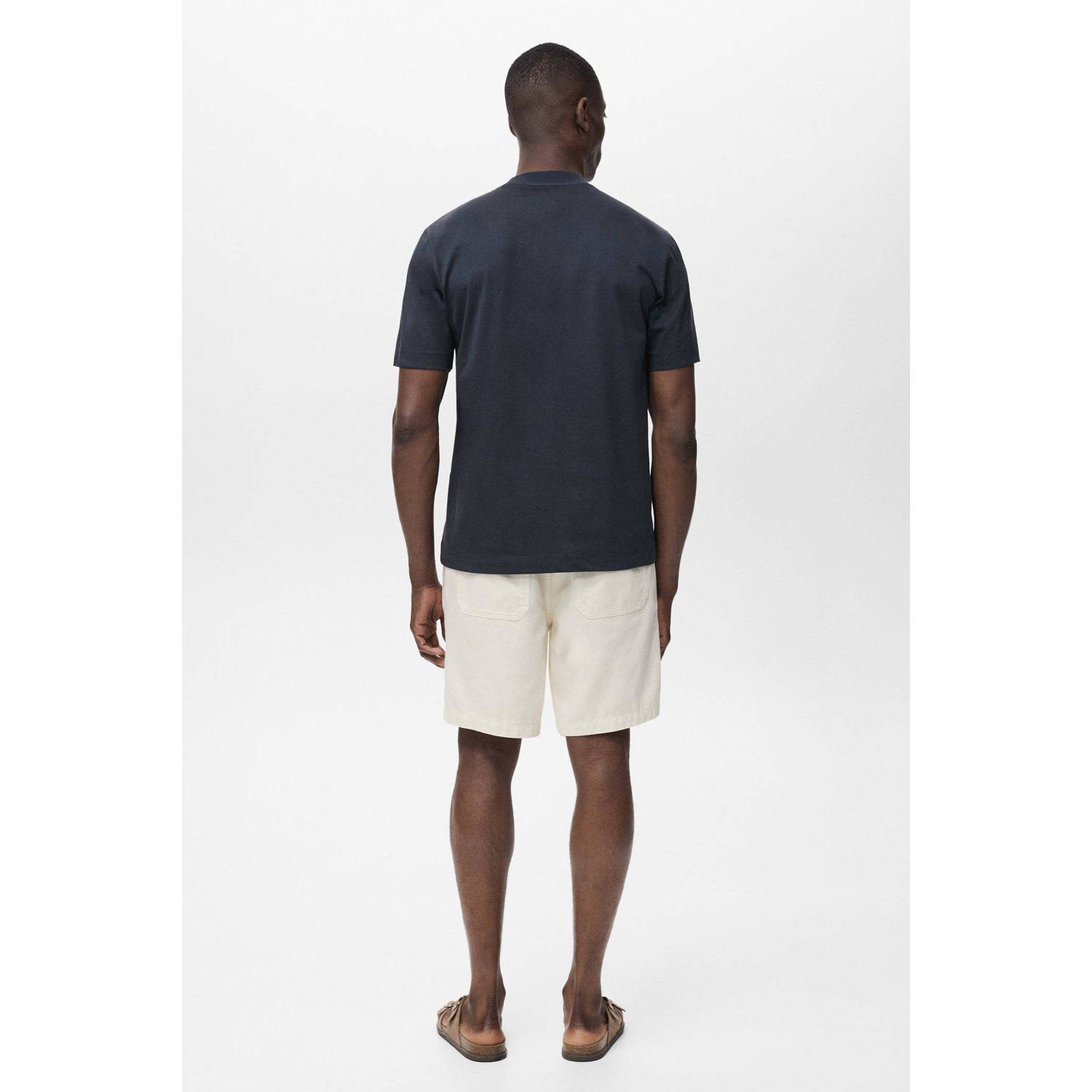 Mango Man T-shirt donkerblauw