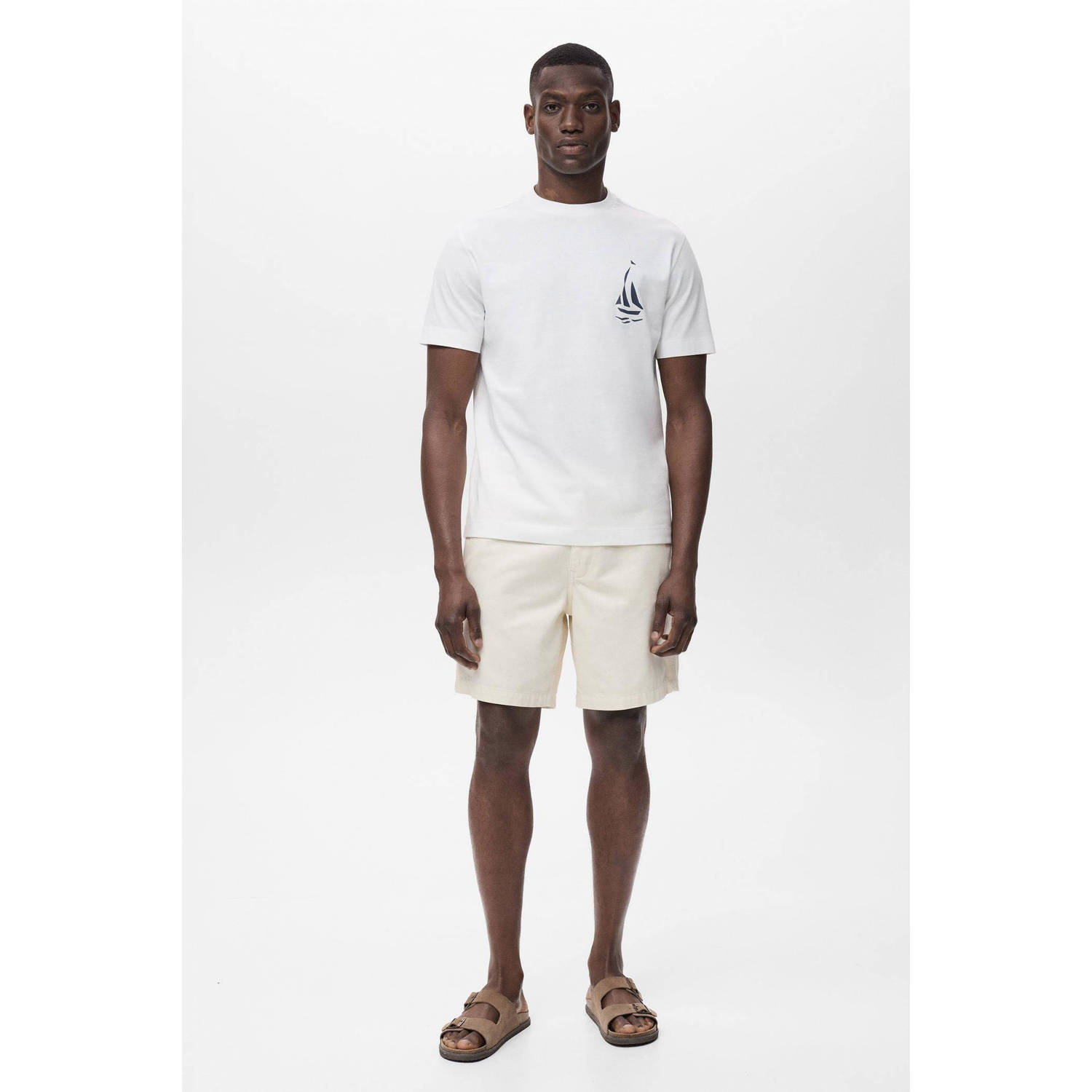Mango Man T-shirt wit