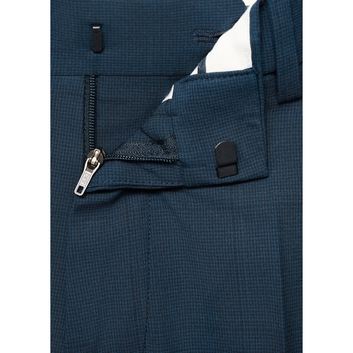 Mango Man slim pantalon donkerblauw