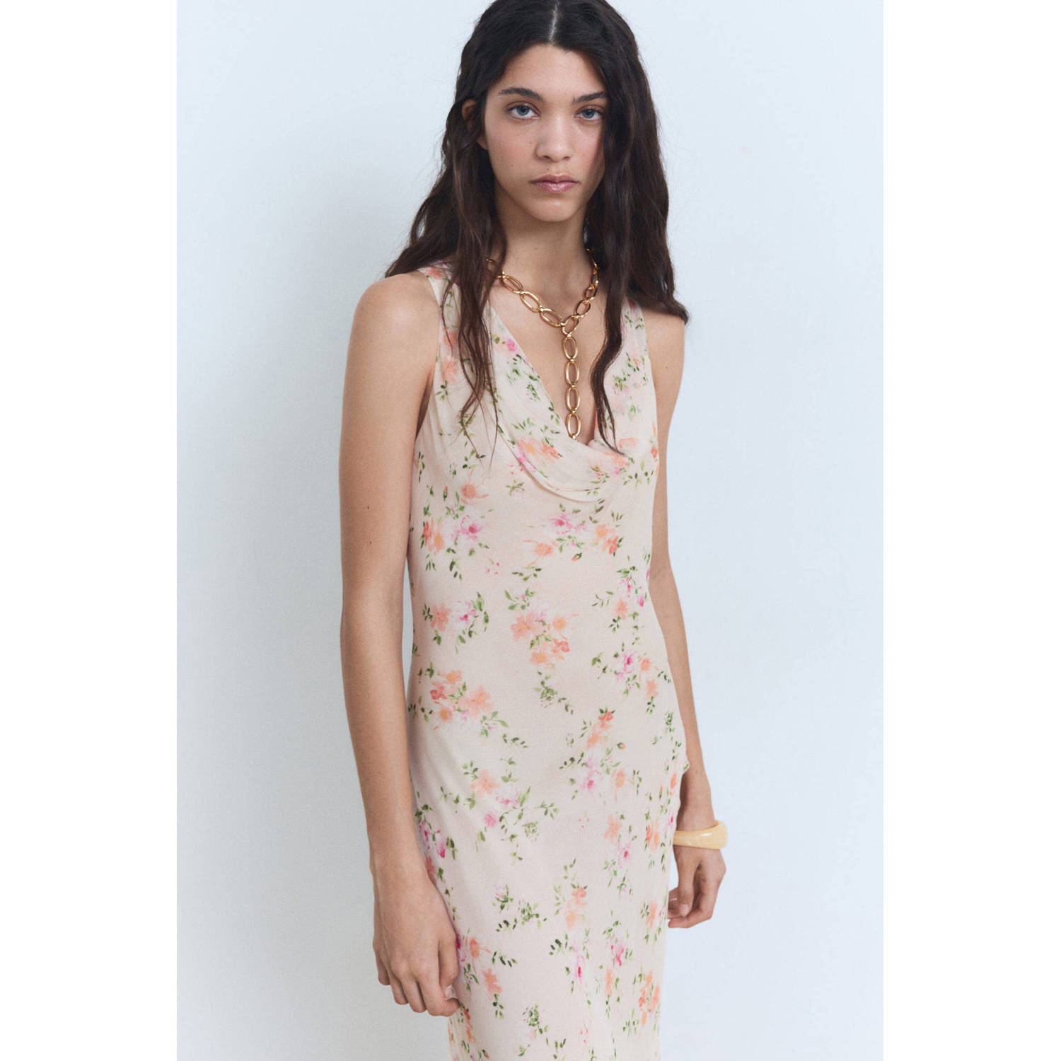 Mango maxi jurk oranje