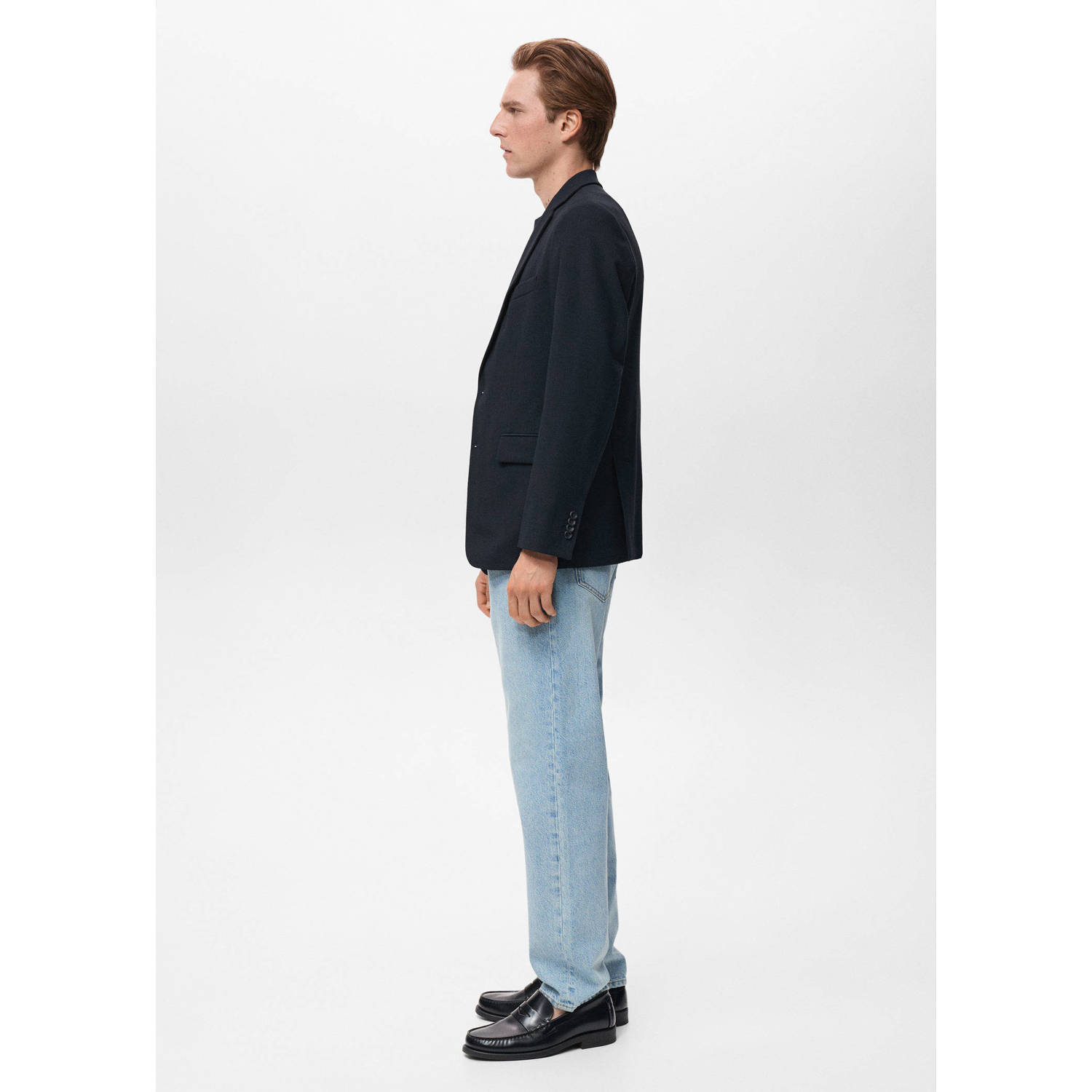 Mango Man colbert donkerblauw