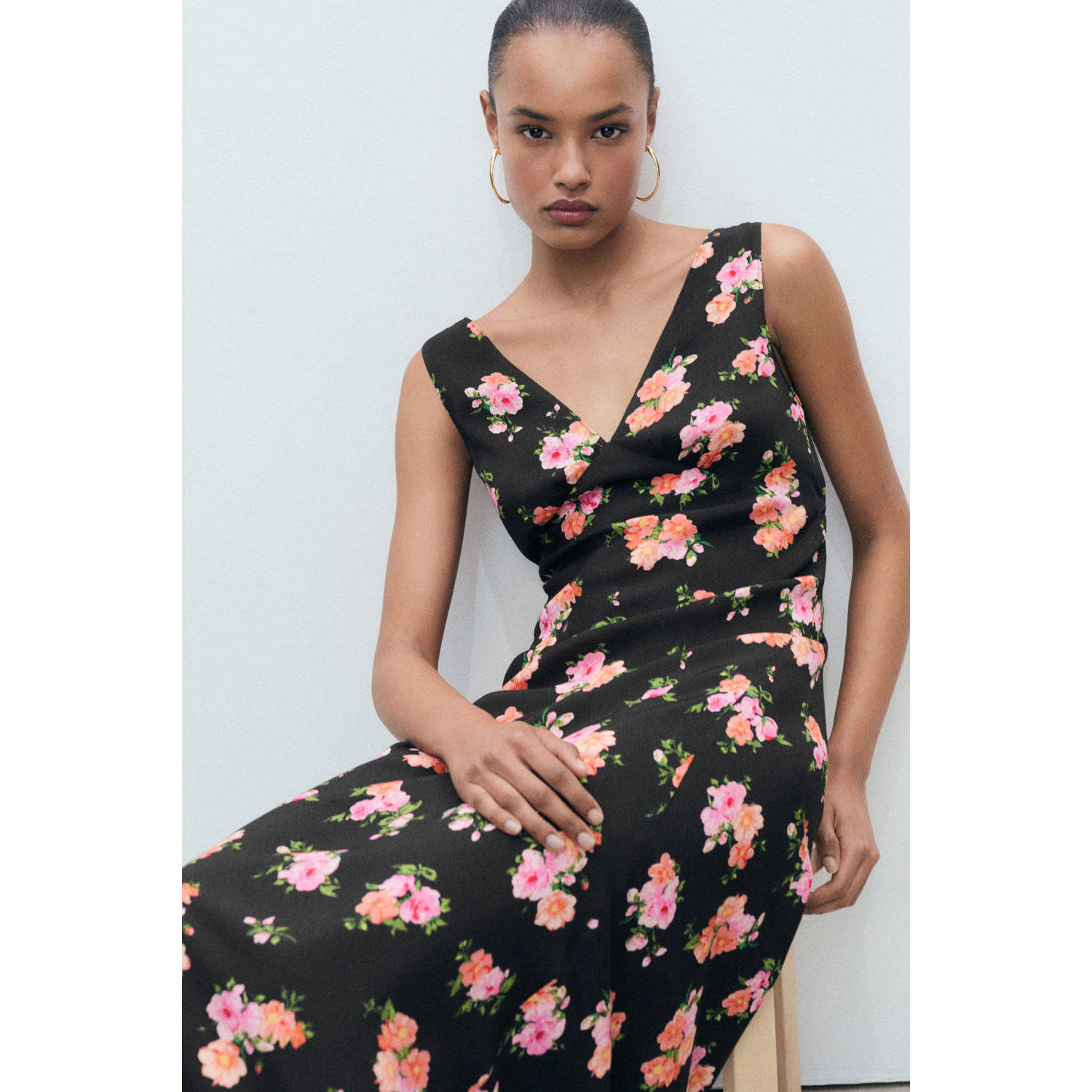 Mango maxi jurk zwart