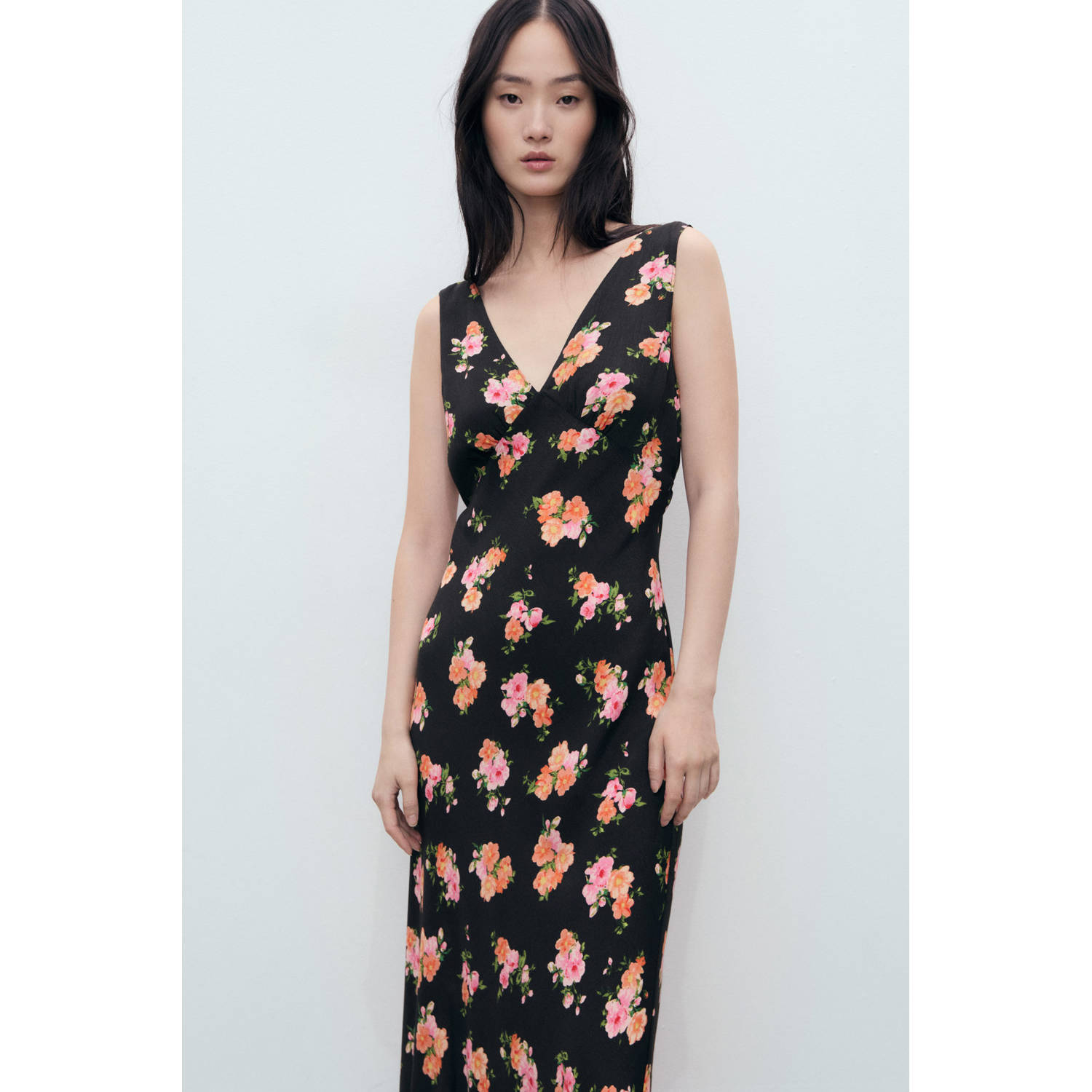 Mango maxi jurk zwart
