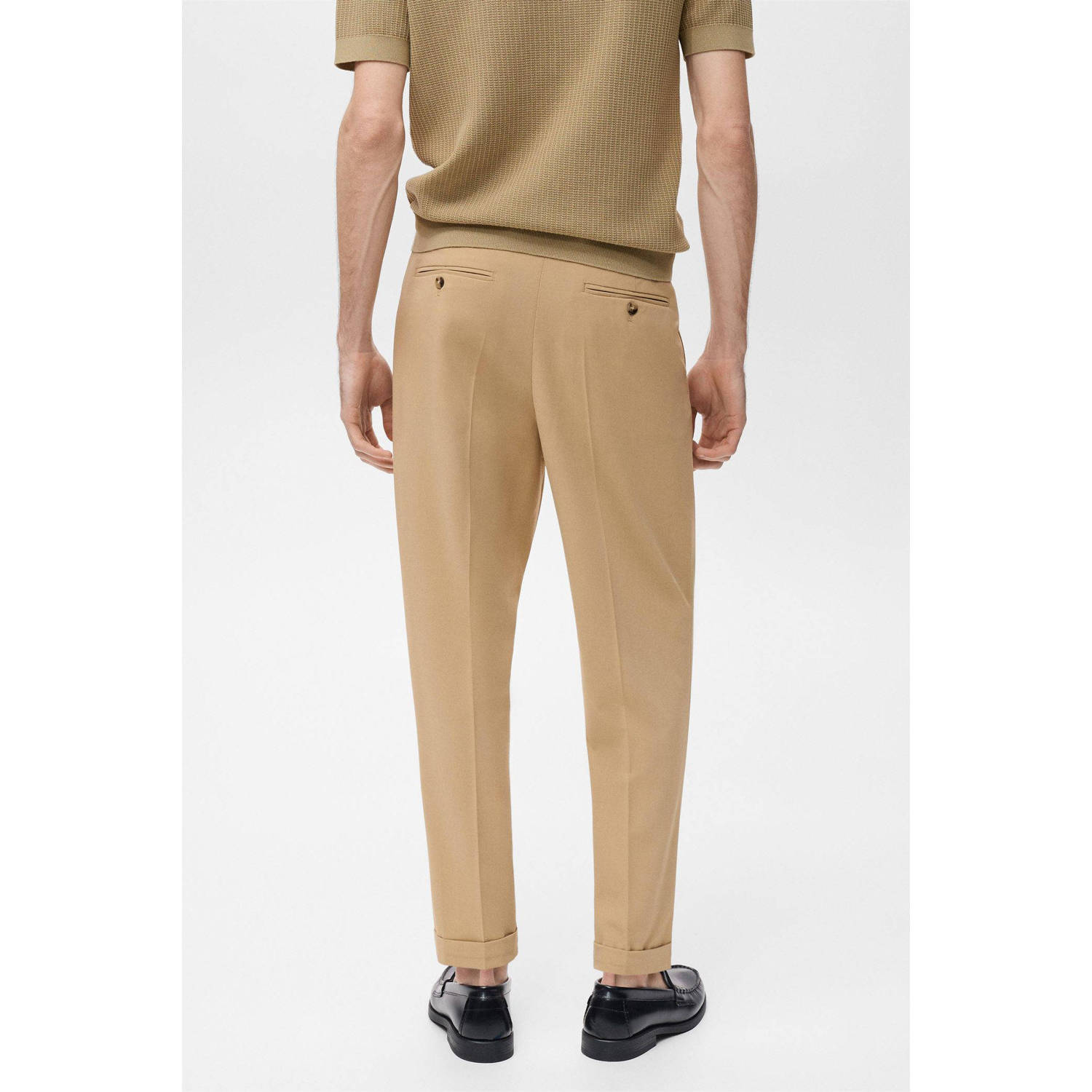 Mango Man regular pantalon beige
