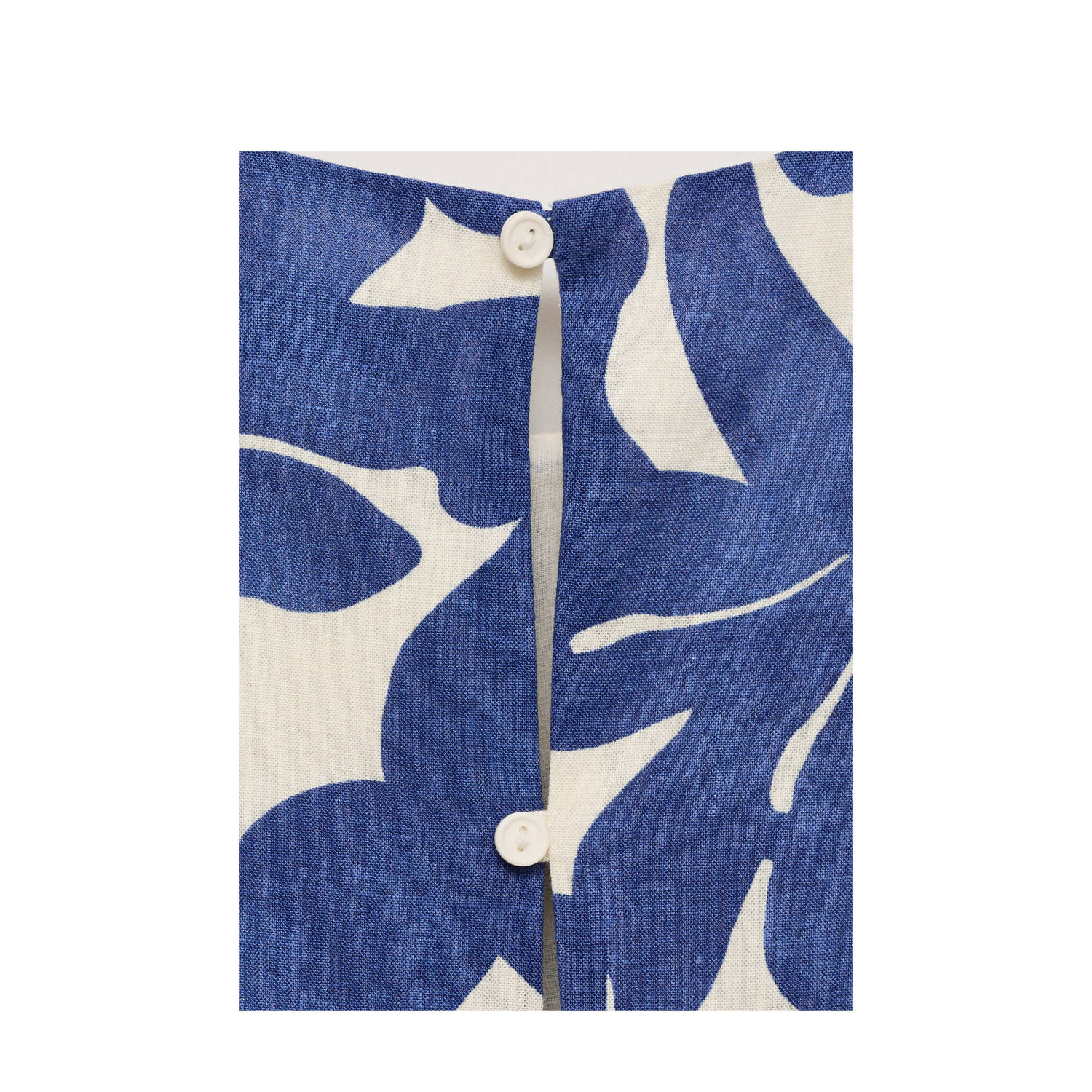 Mango linnen top blauw