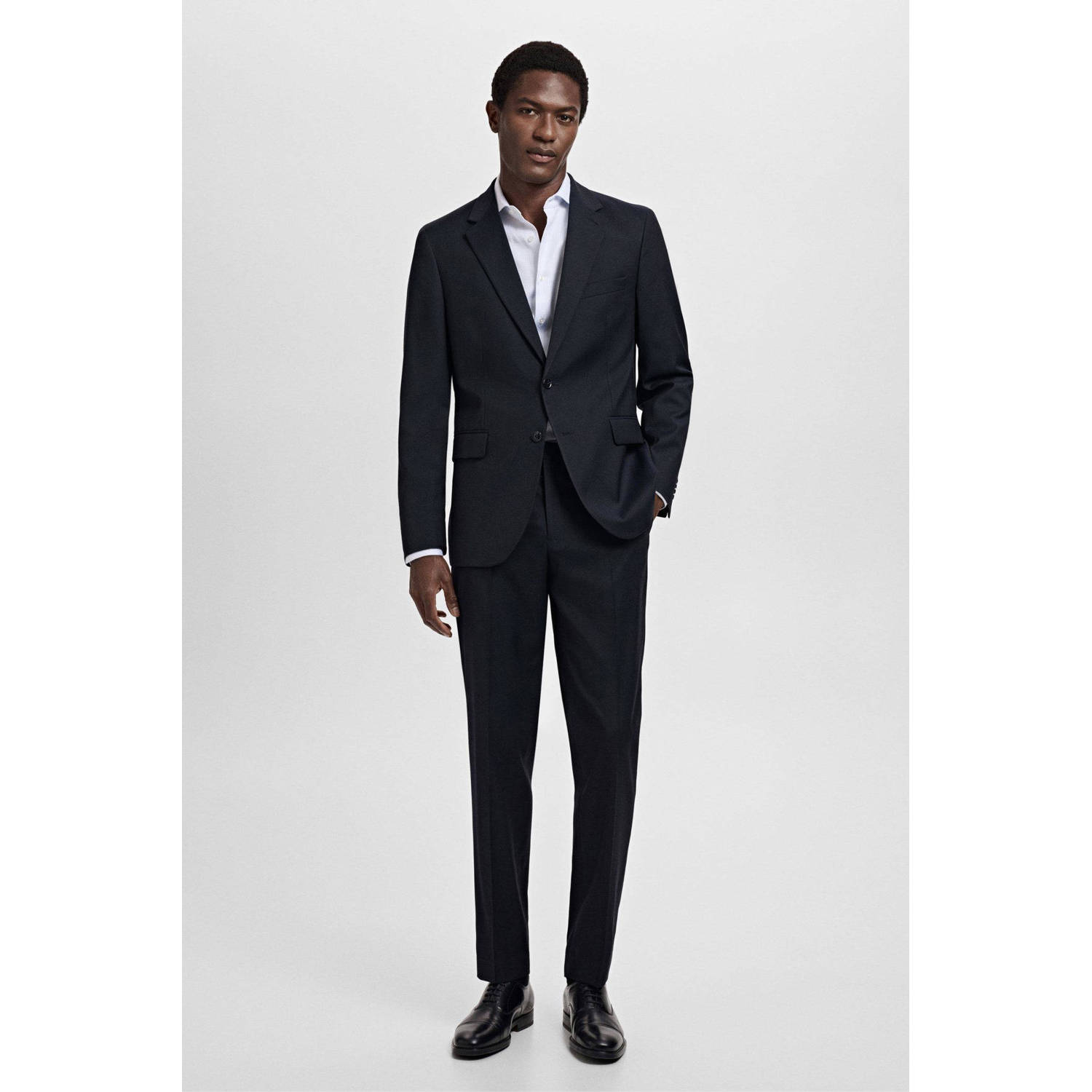 Mango Man colbert donkerblauw