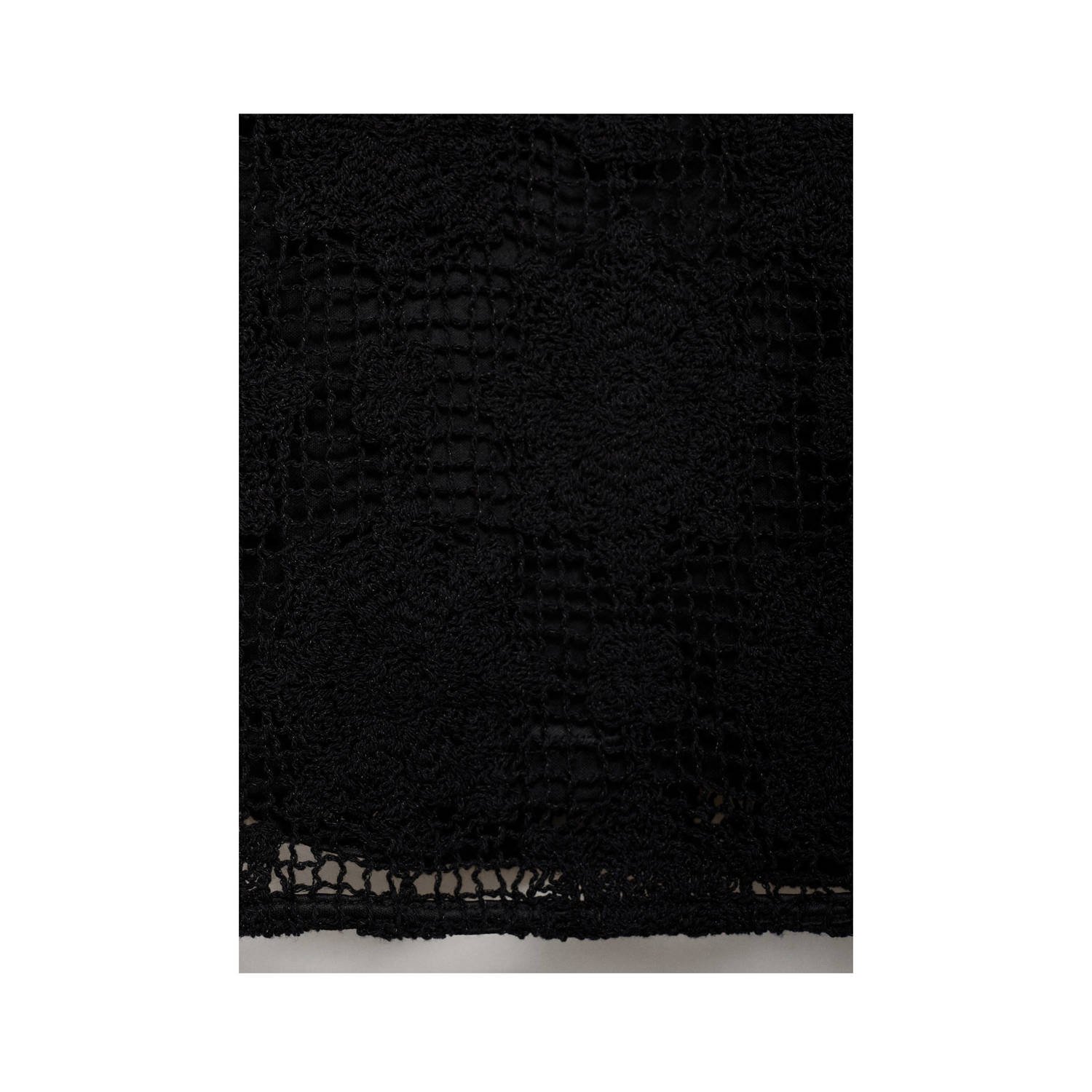 Mango strandjurk crochet zwart