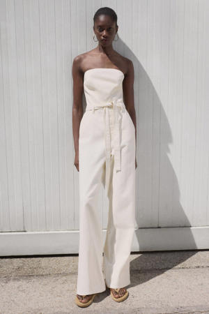 denim ecru jumpsuit