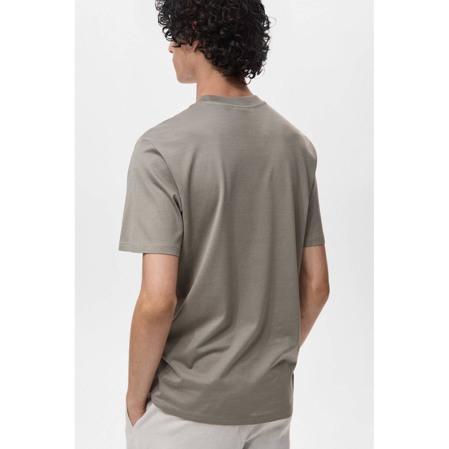 Mango Man T-shirt grijs