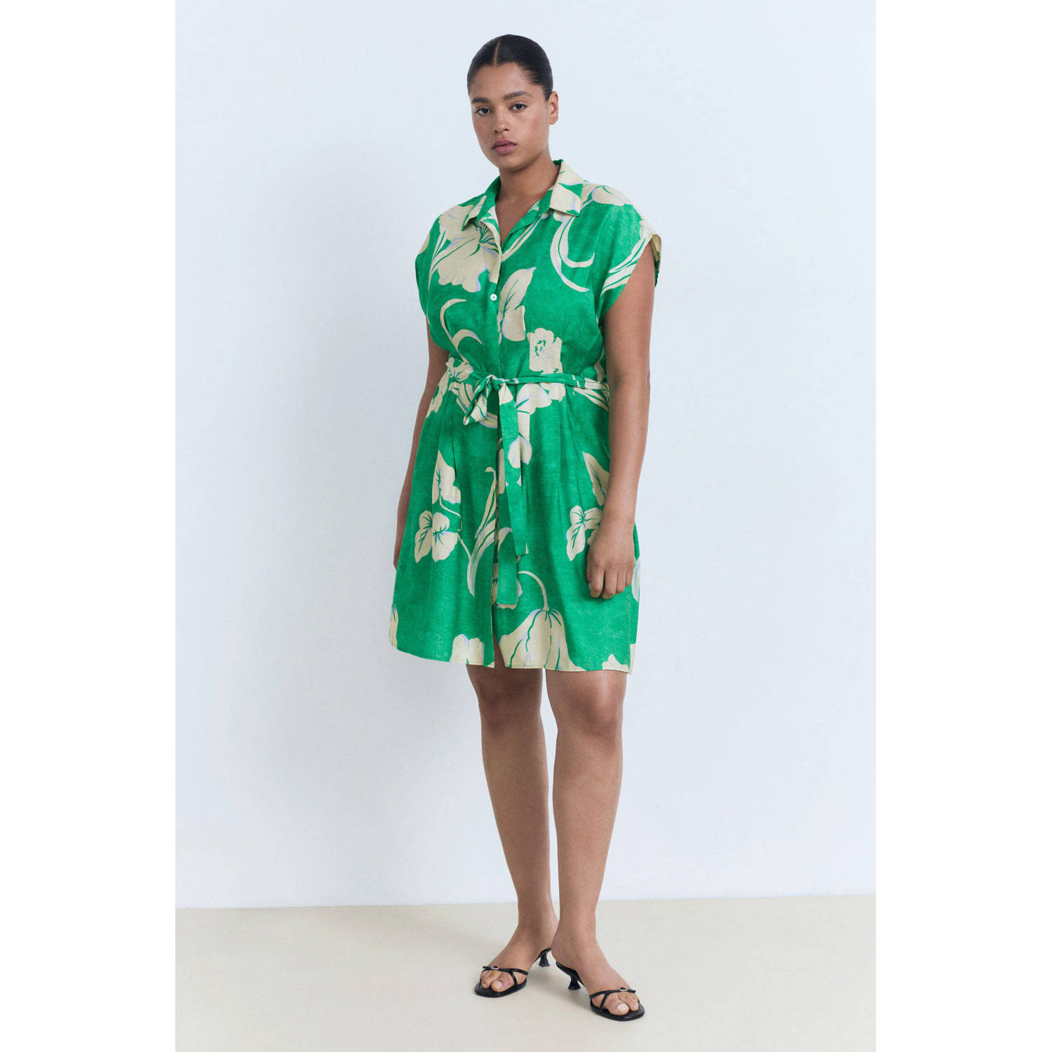 Mango blousejurk groen