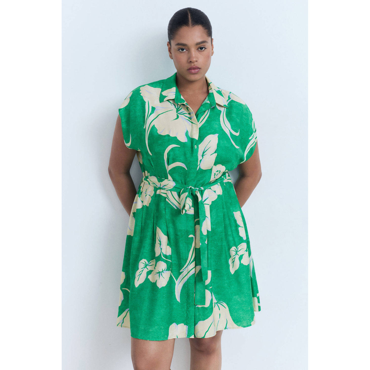Mango blousejurk groen