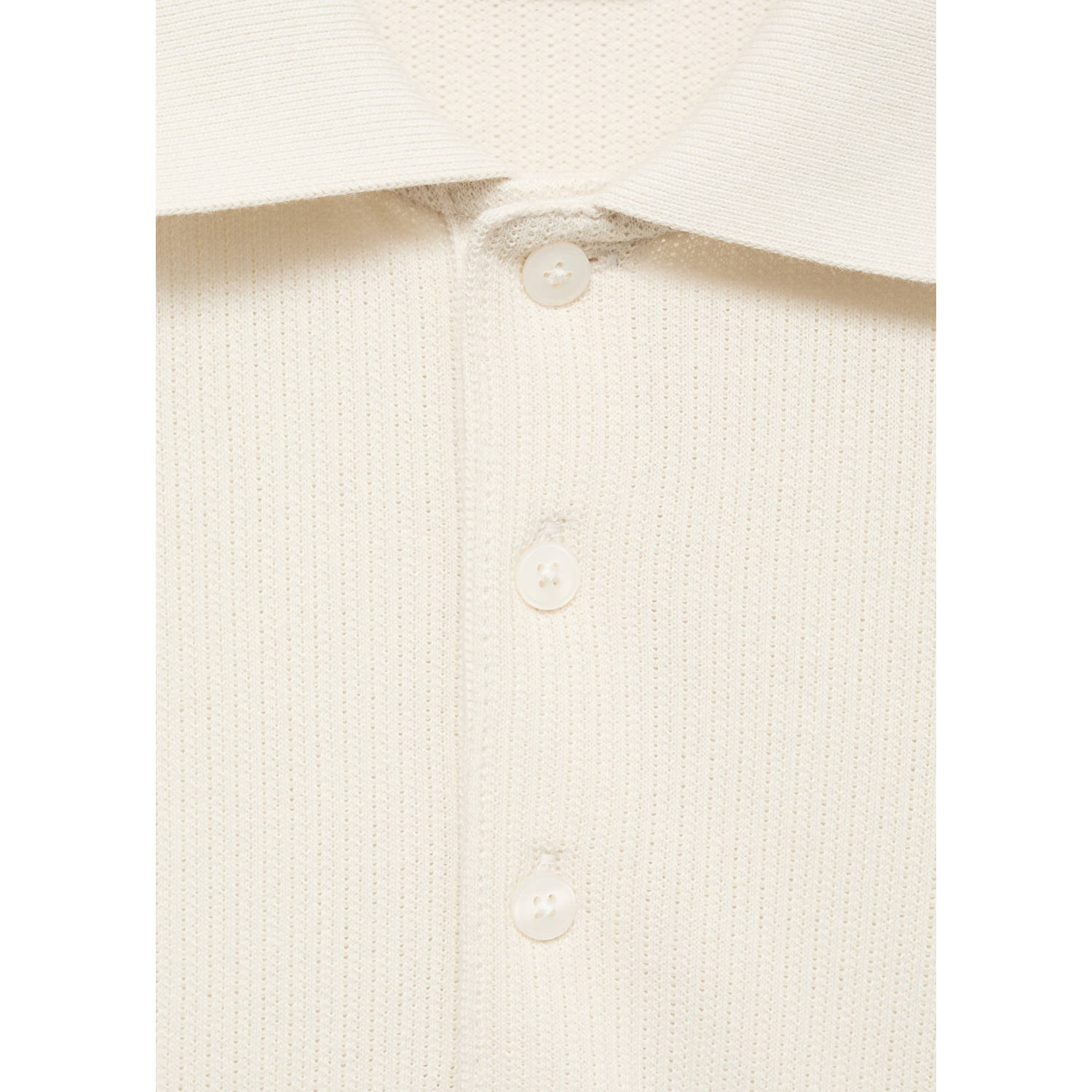 Mango Man regular polo ecru