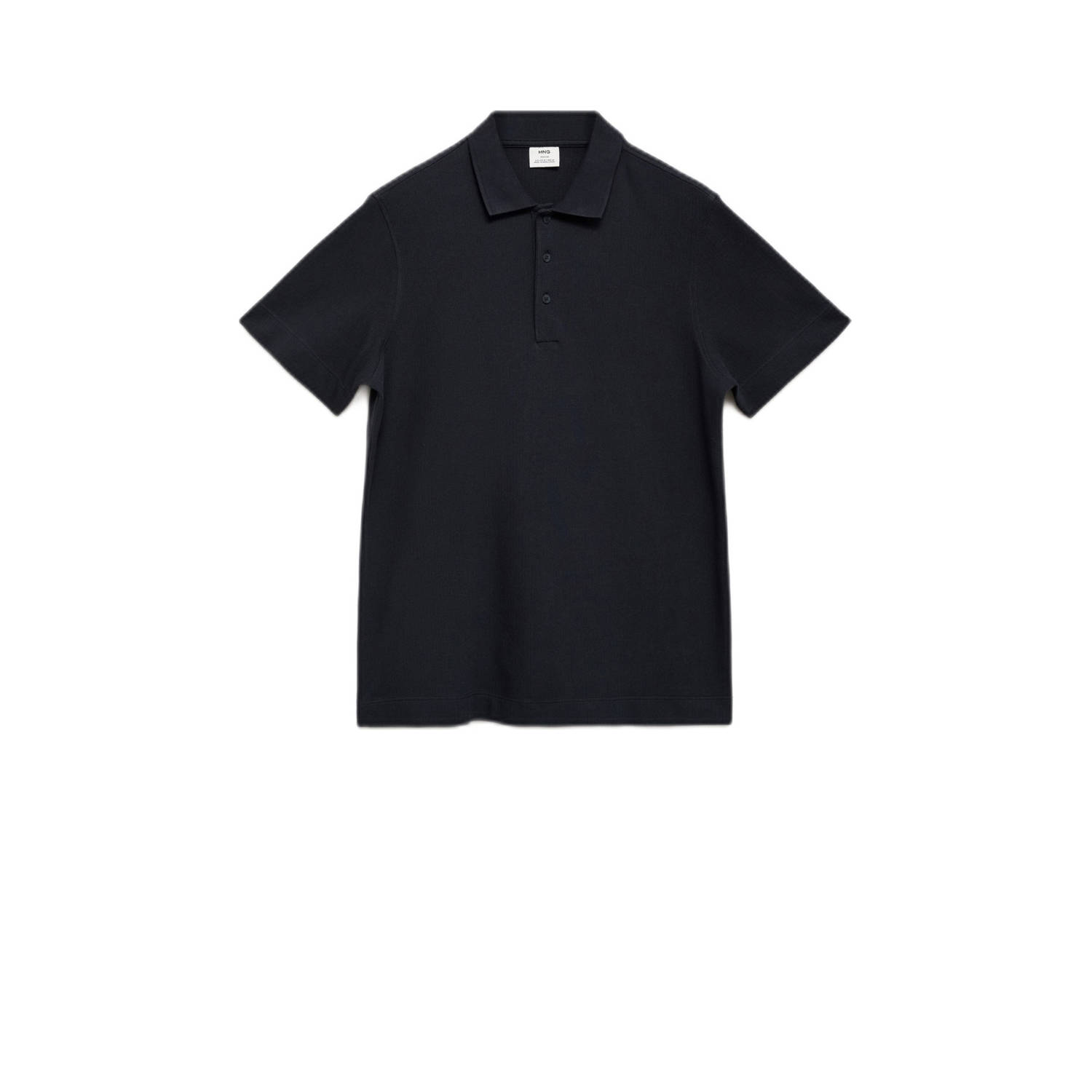 Mango Man regular polo donkerblauw