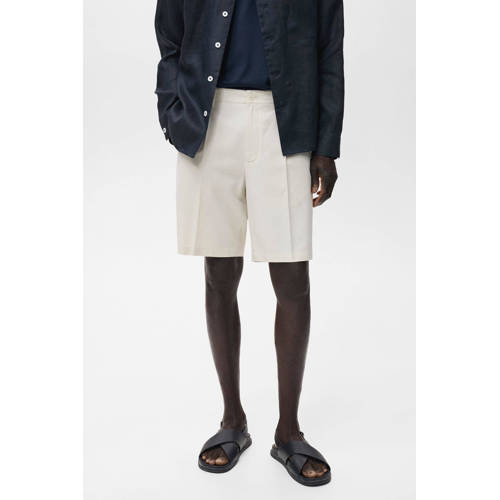 Mango Man regular chino short ecru afbeelding