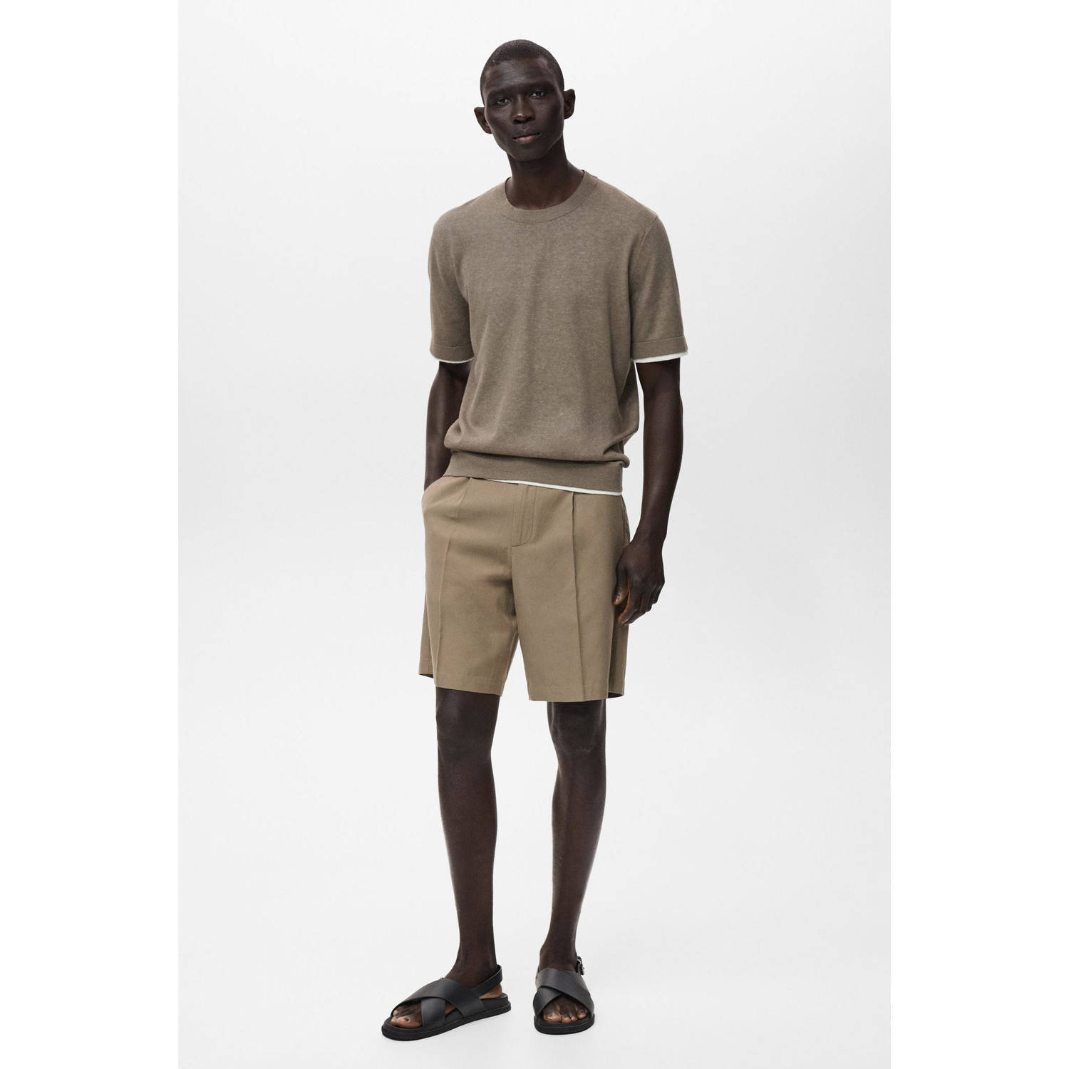 Mango Man regular chino short bruin