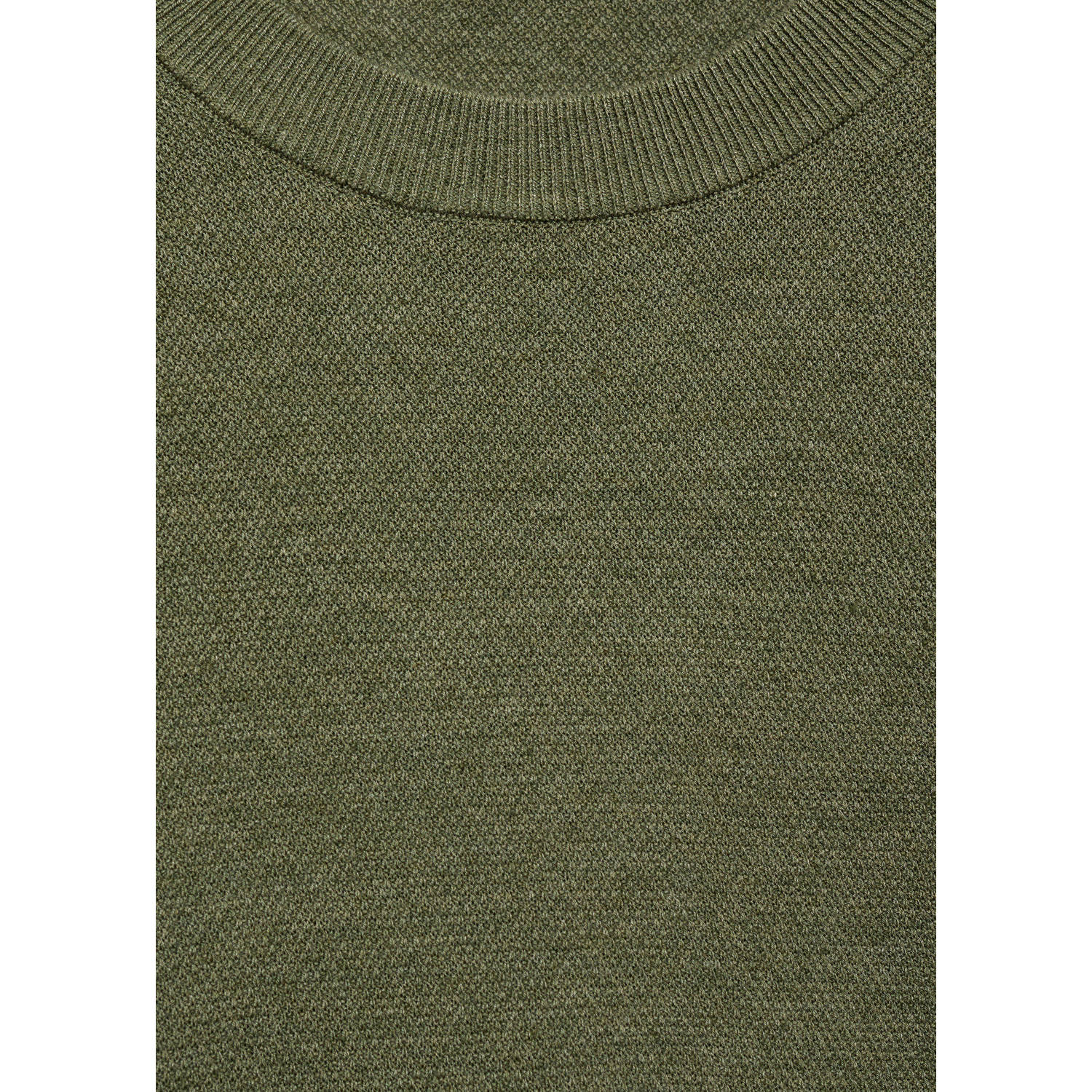 Mango Man pullover sweater fijn gebreid groen