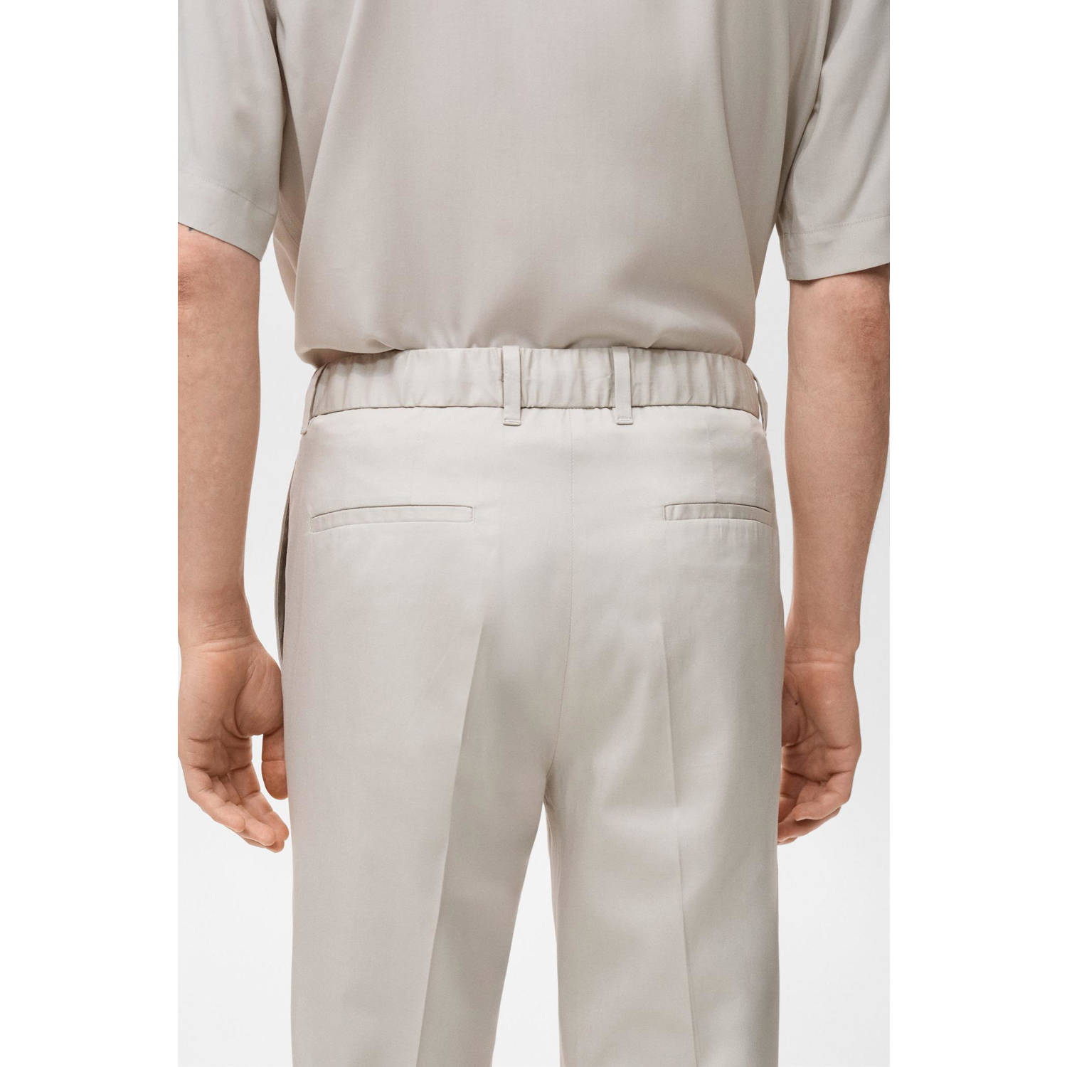 Mango Man regular casual broek ecru