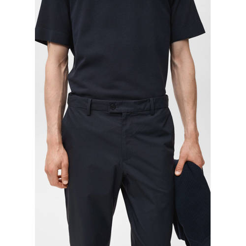 Mango Man slim casual broek donkerblauw afbeelding